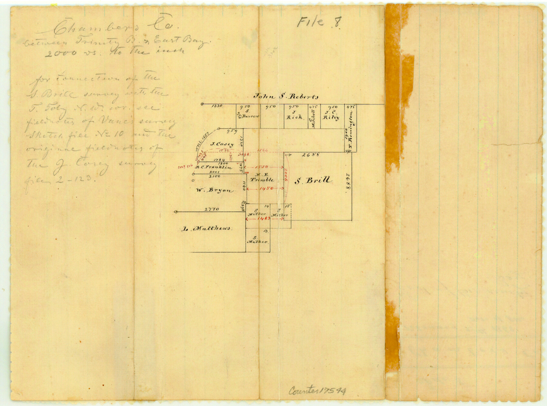 17544, Chambers County Sketch File 8, General Map Collection