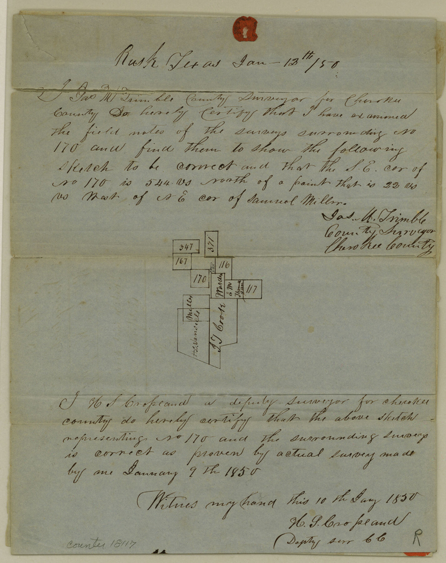 18117, Cherokee County Sketch File 4, General Map Collection