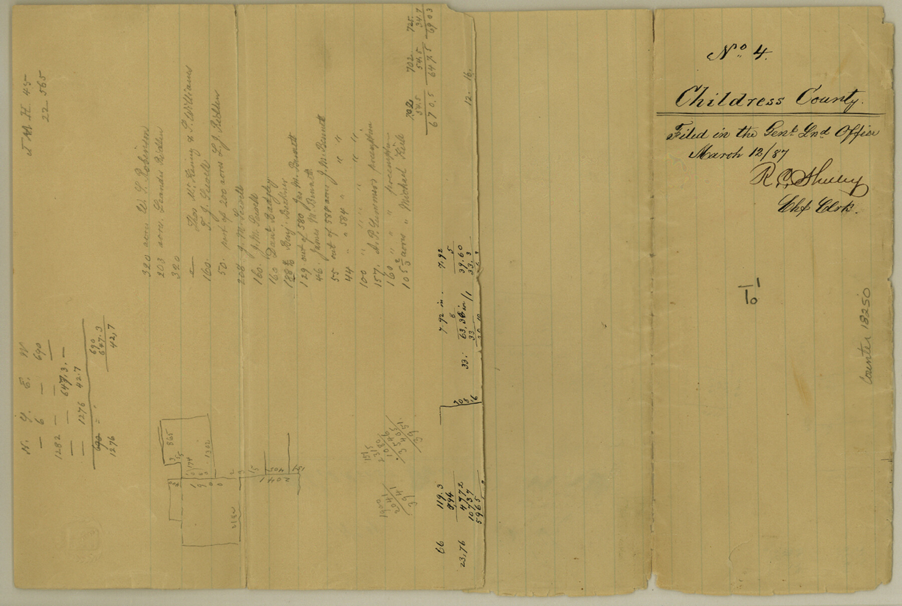 18250, Childress County Sketch File 4, General Map Collection