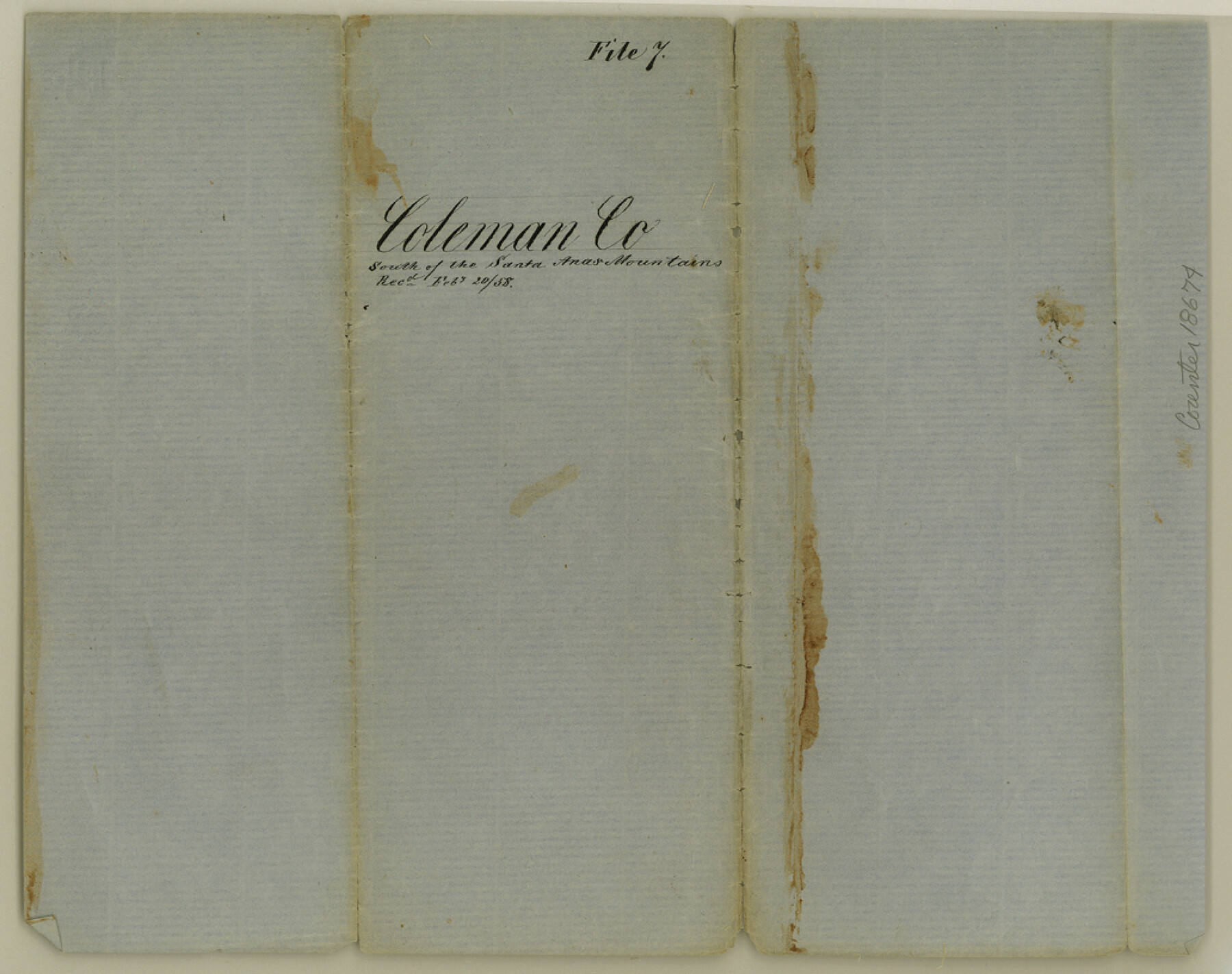 18674, Coleman County Sketch File 7, General Map Collection