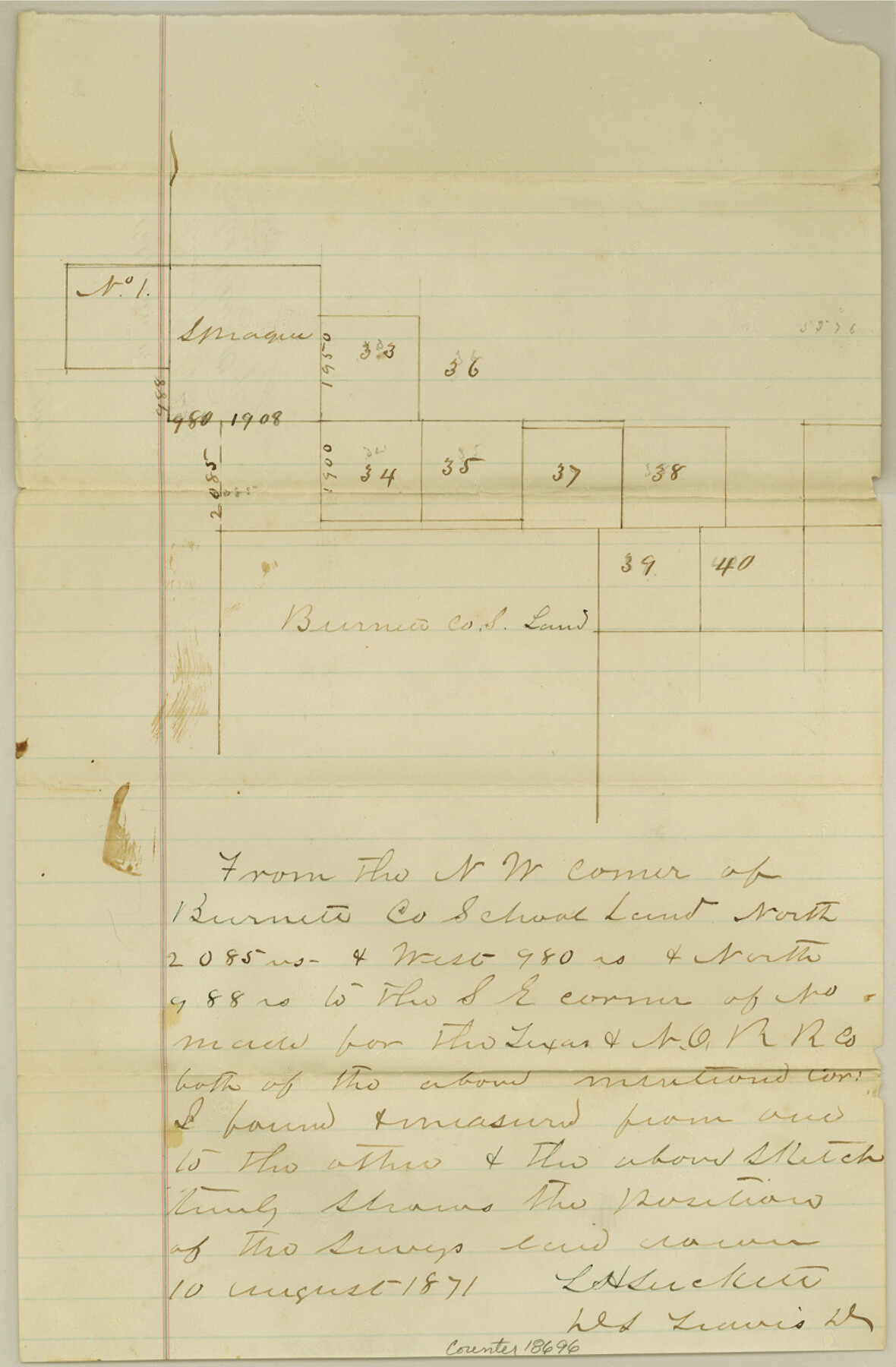 18696, Coleman County Sketch File 21, General Map Collection