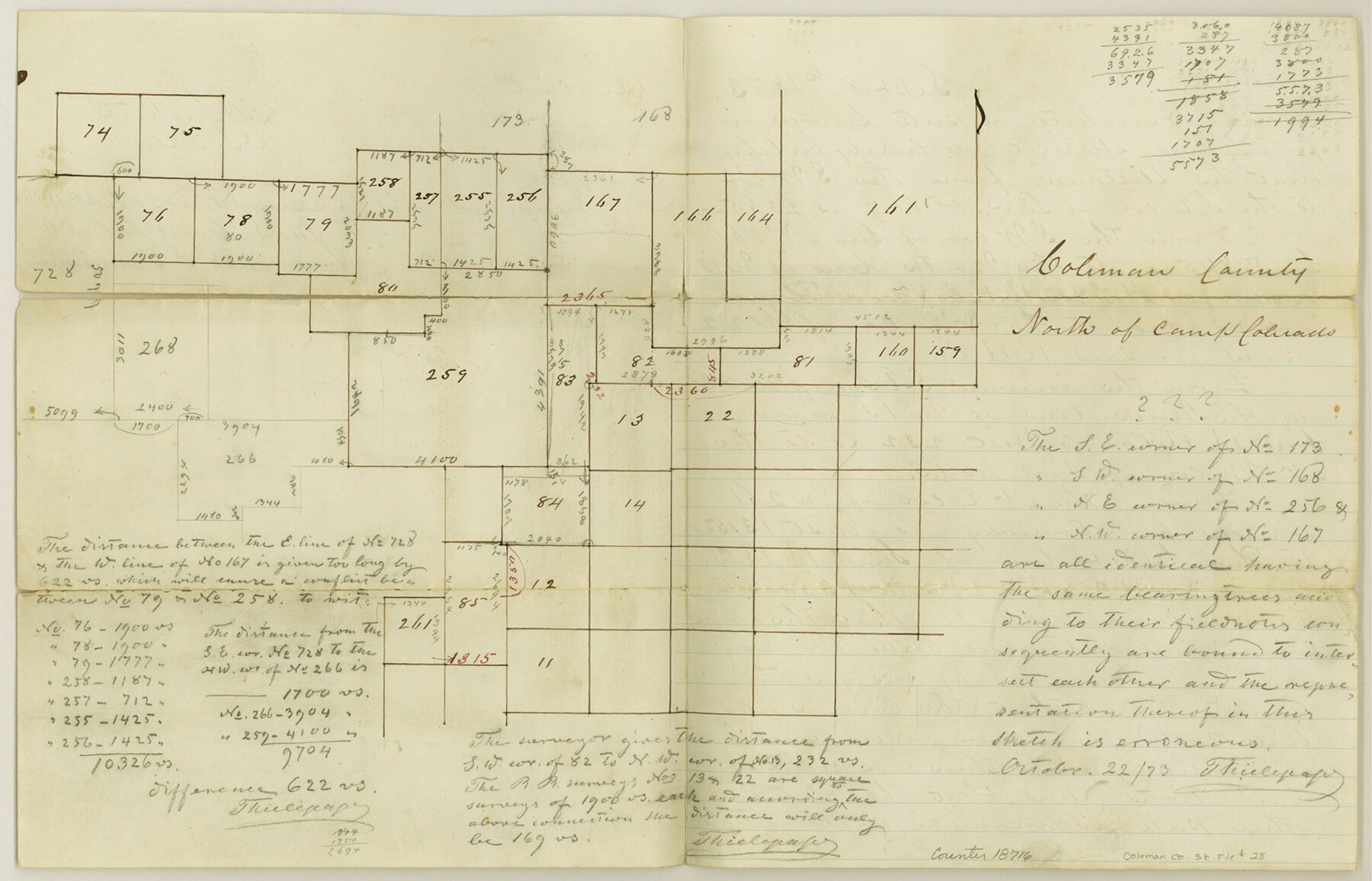 18716, Coleman County Sketch File 28, General Map Collection