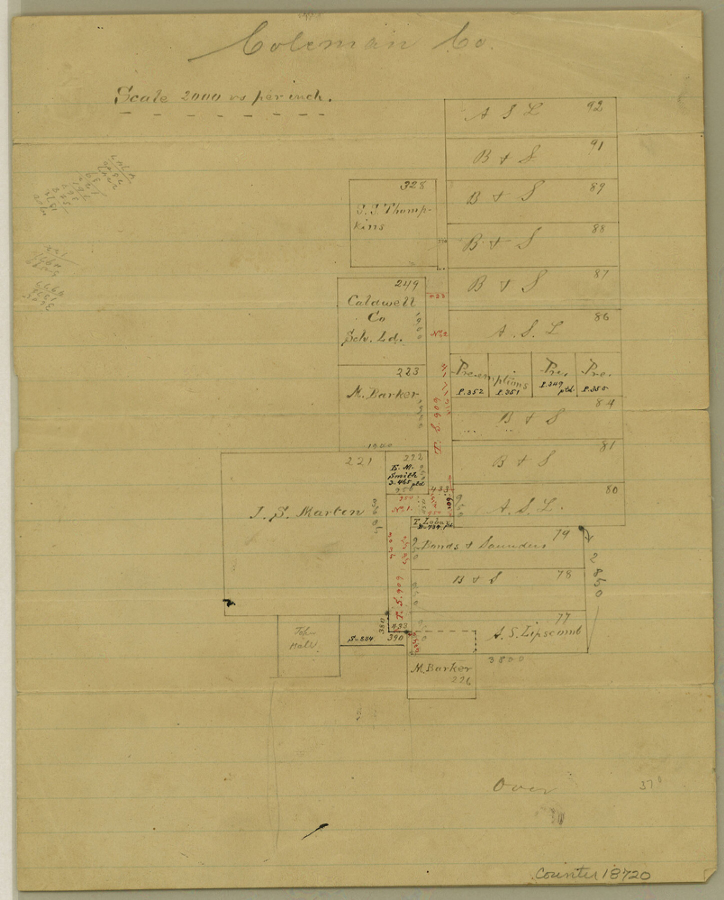 18720, Coleman County Sketch File 30, General Map Collection