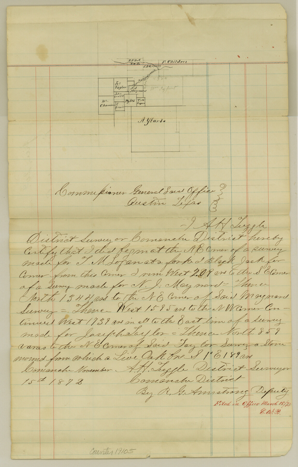 19105, Comanche County Sketch File 20a, General Map Collection