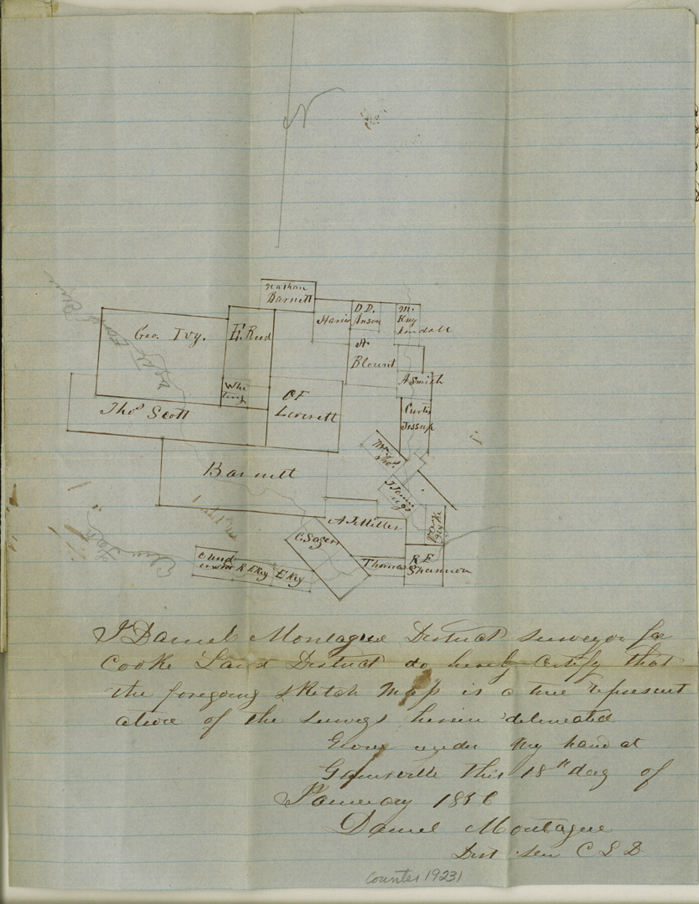 19231, Cooke County Sketch File 7, General Map Collection