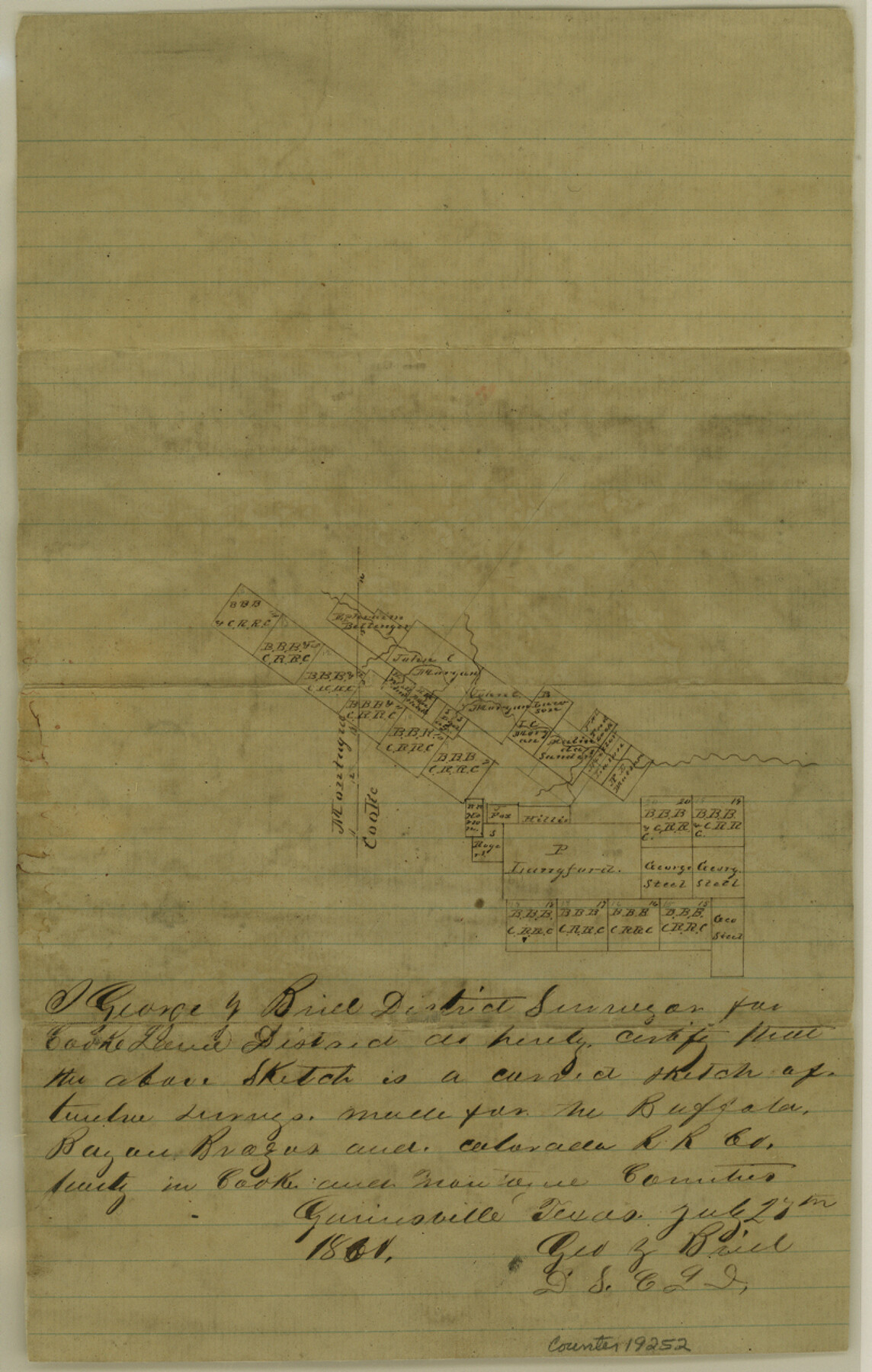 19252, Cooke County Sketch File 16-17-18, General Map Collection