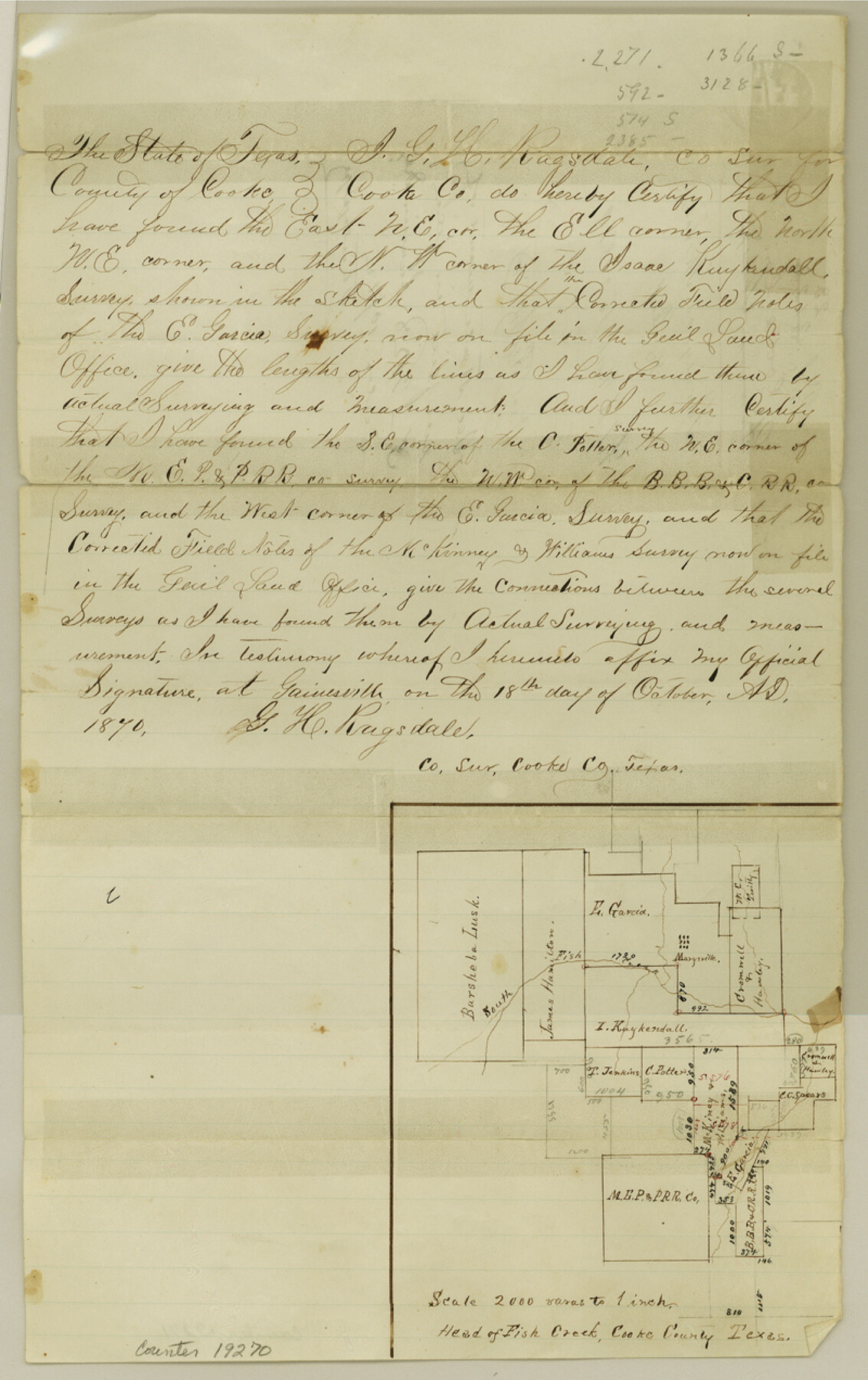 19270, Cooke County Sketch File 23, General Map Collection