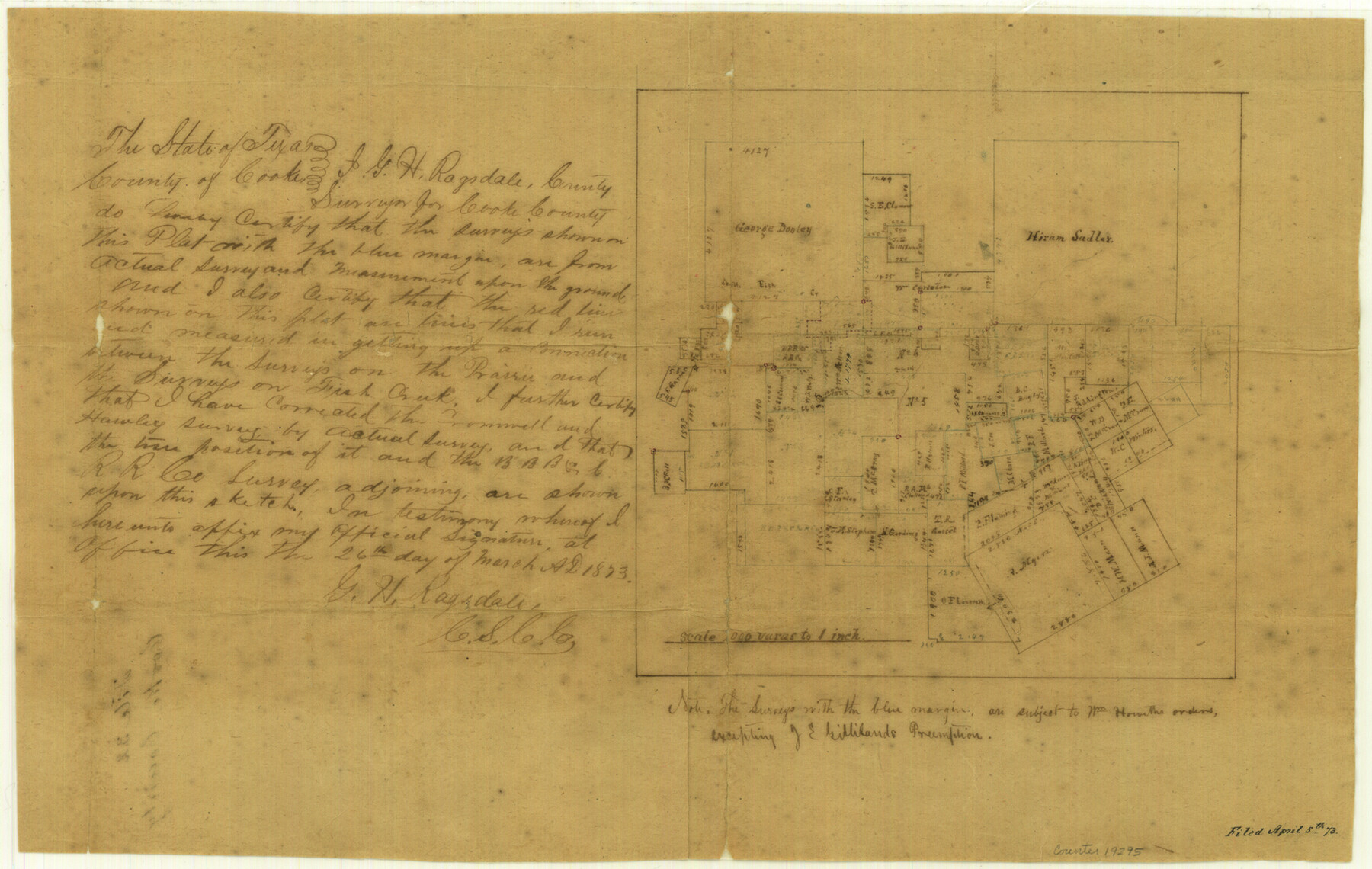 19295, Cooke County Sketch File 32, General Map Collection