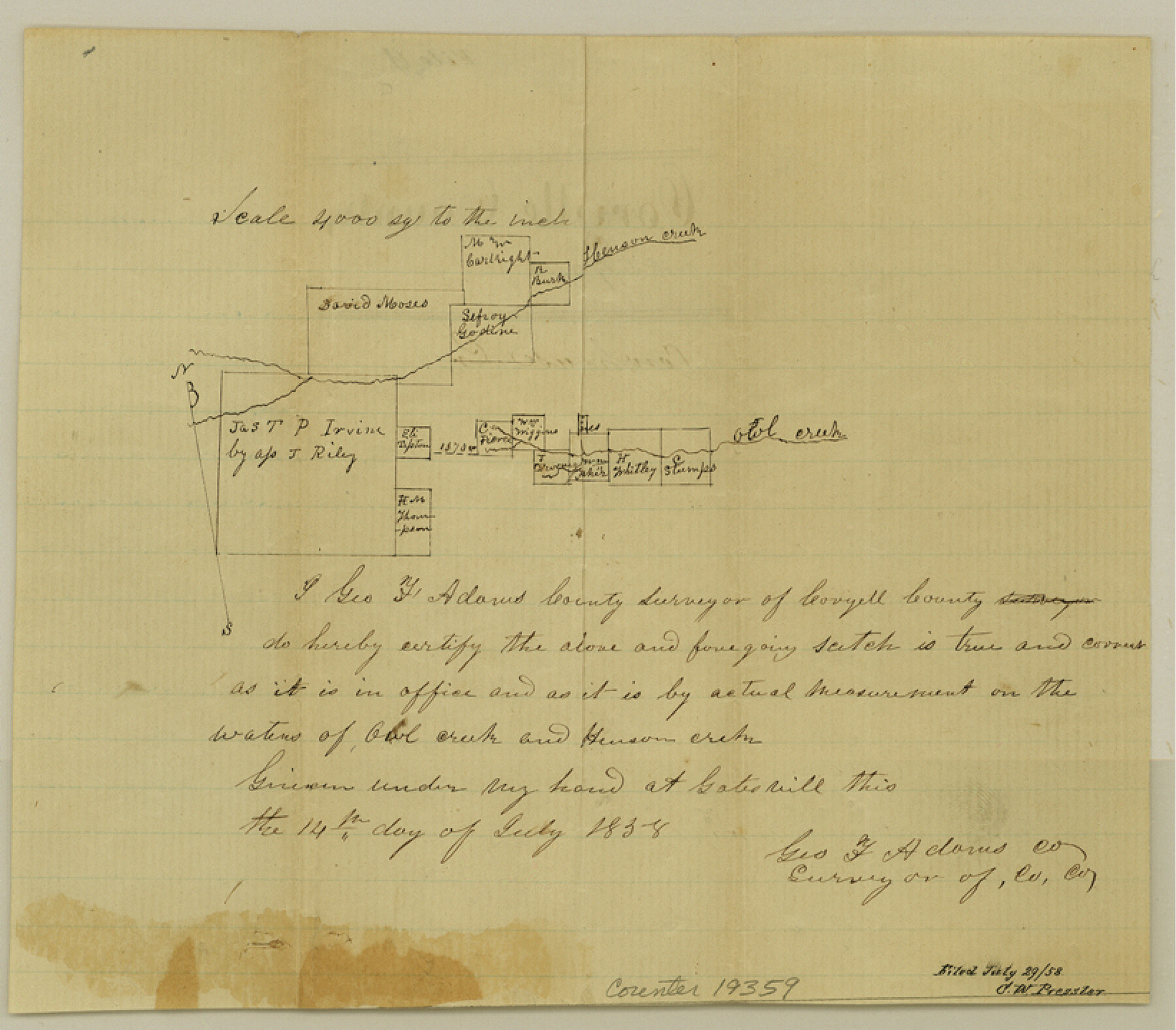 19359, Coryell County Sketch File 9, General Map Collection