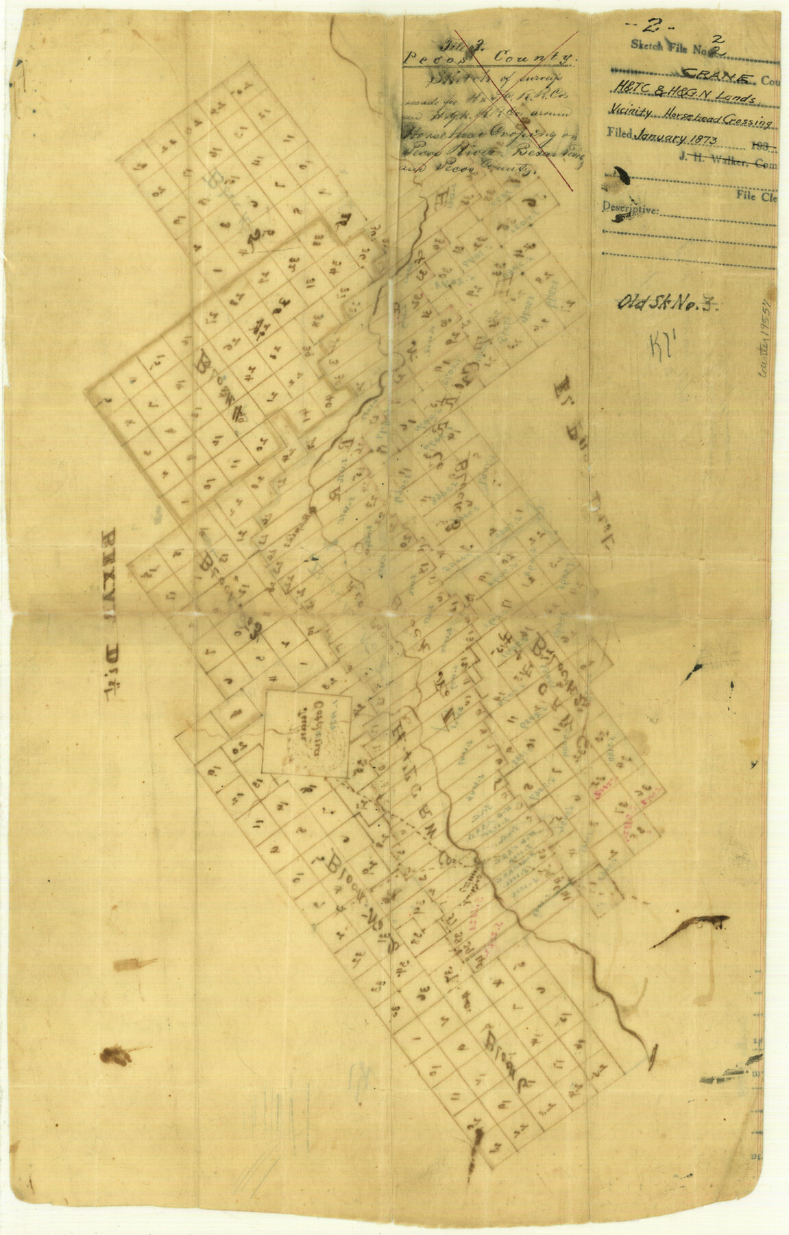 19557, Crane County Sketch File 2, General Map Collection