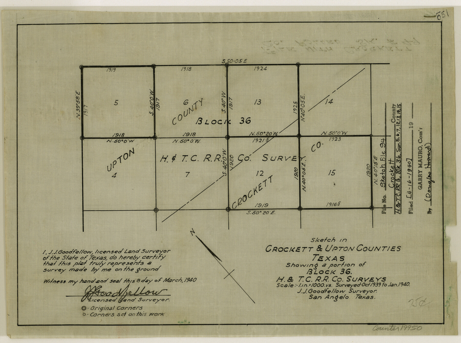 19950, Crockett County Sketch File 94, General Map Collection