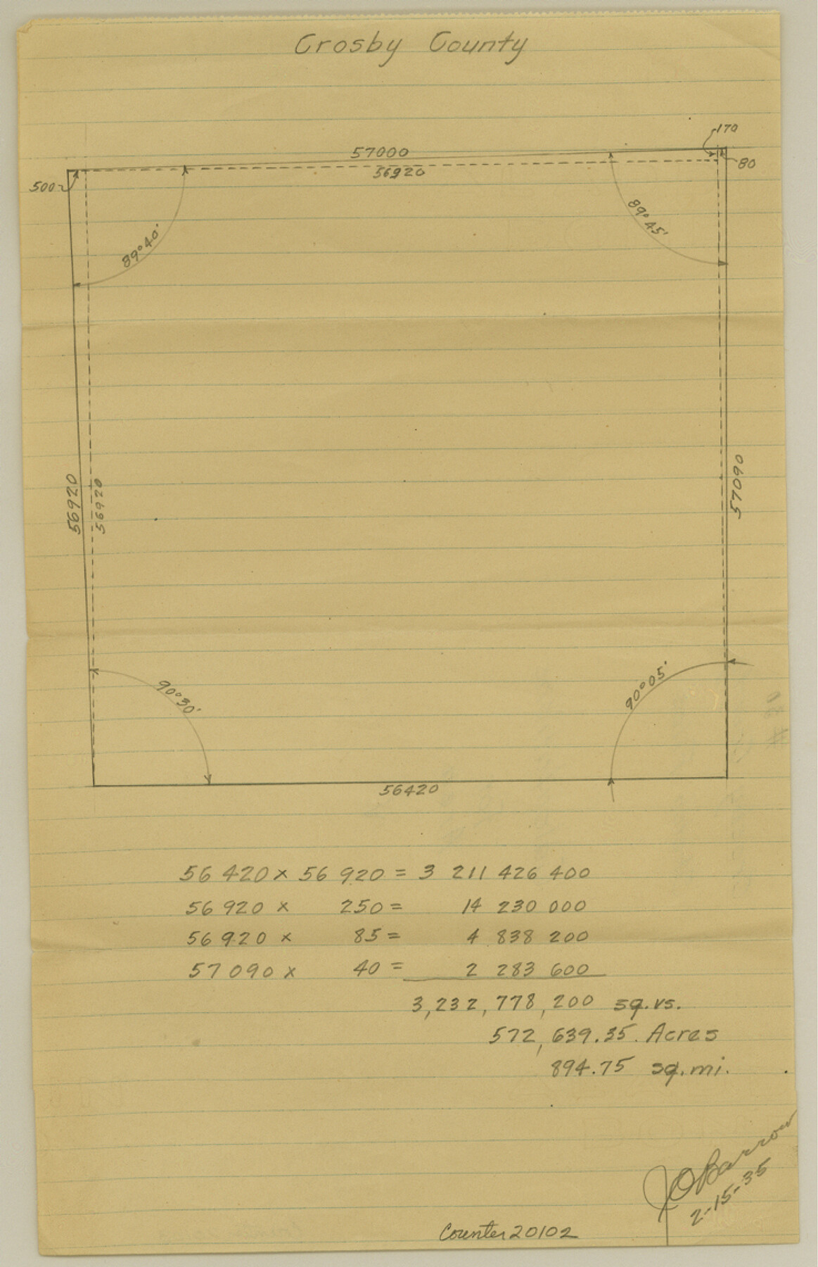 20102, Crosby County Sketch File 30, General Map Collection