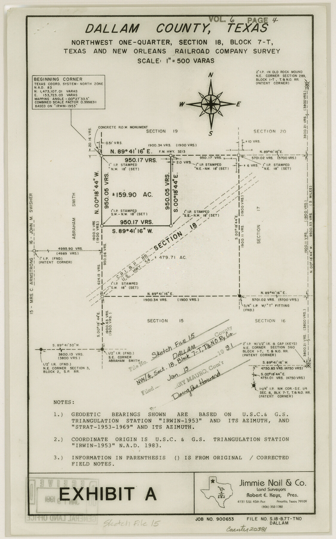 20381, Dallam County Sketch File 15, General Map Collection