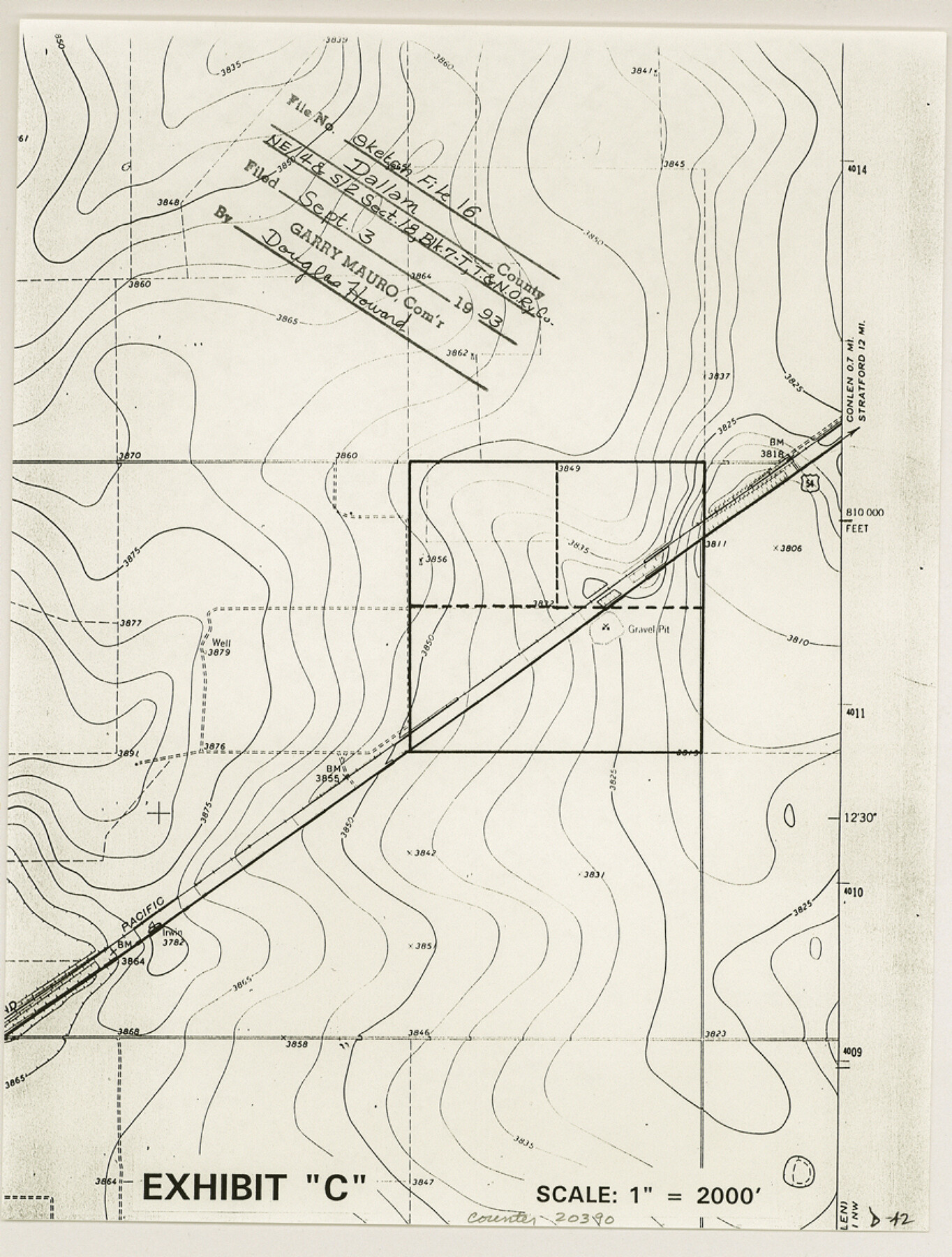 20390, Dallam County Sketch File 16, General Map Collection