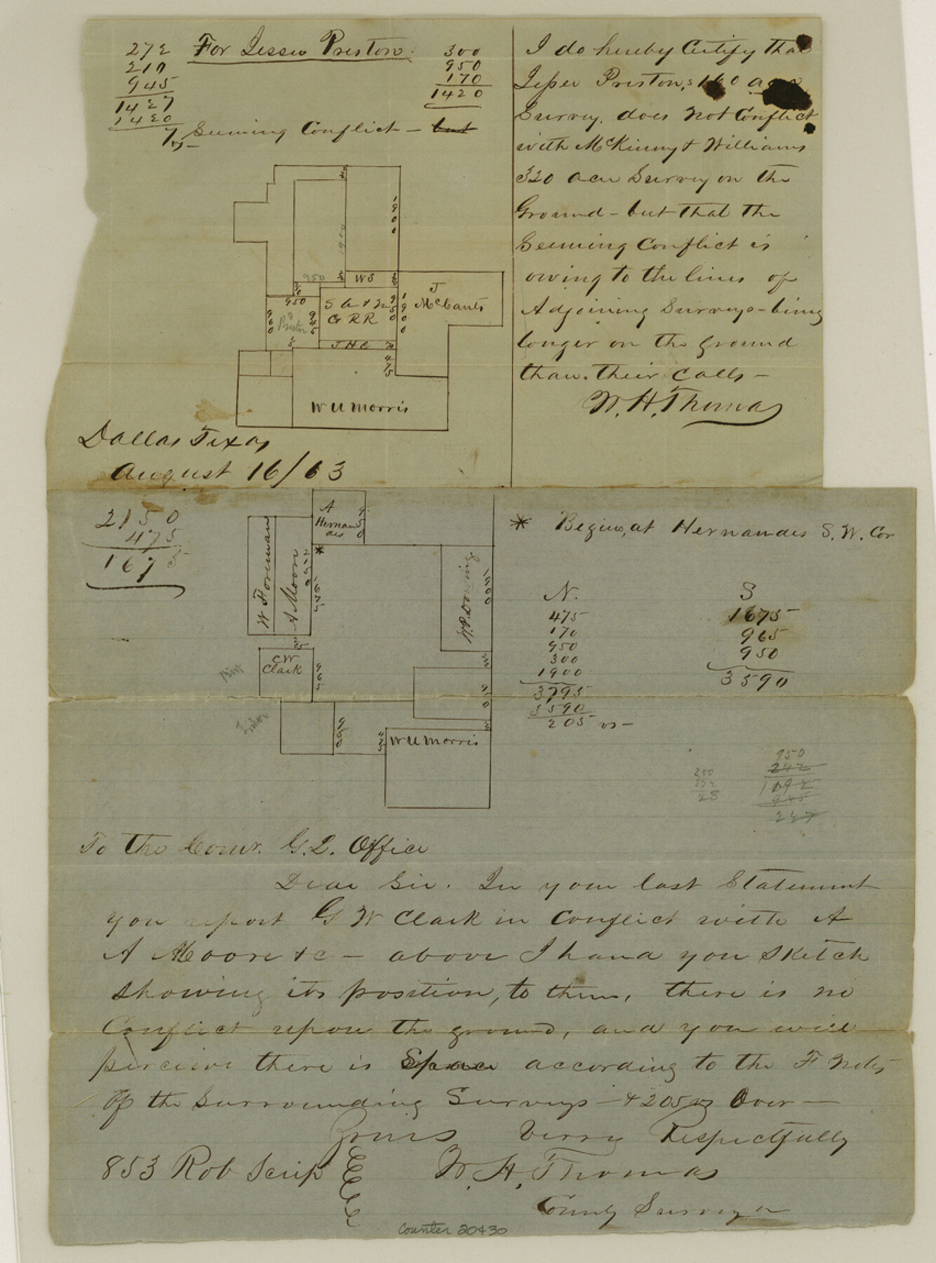 20430, Dallas County Sketch File 15, General Map Collection