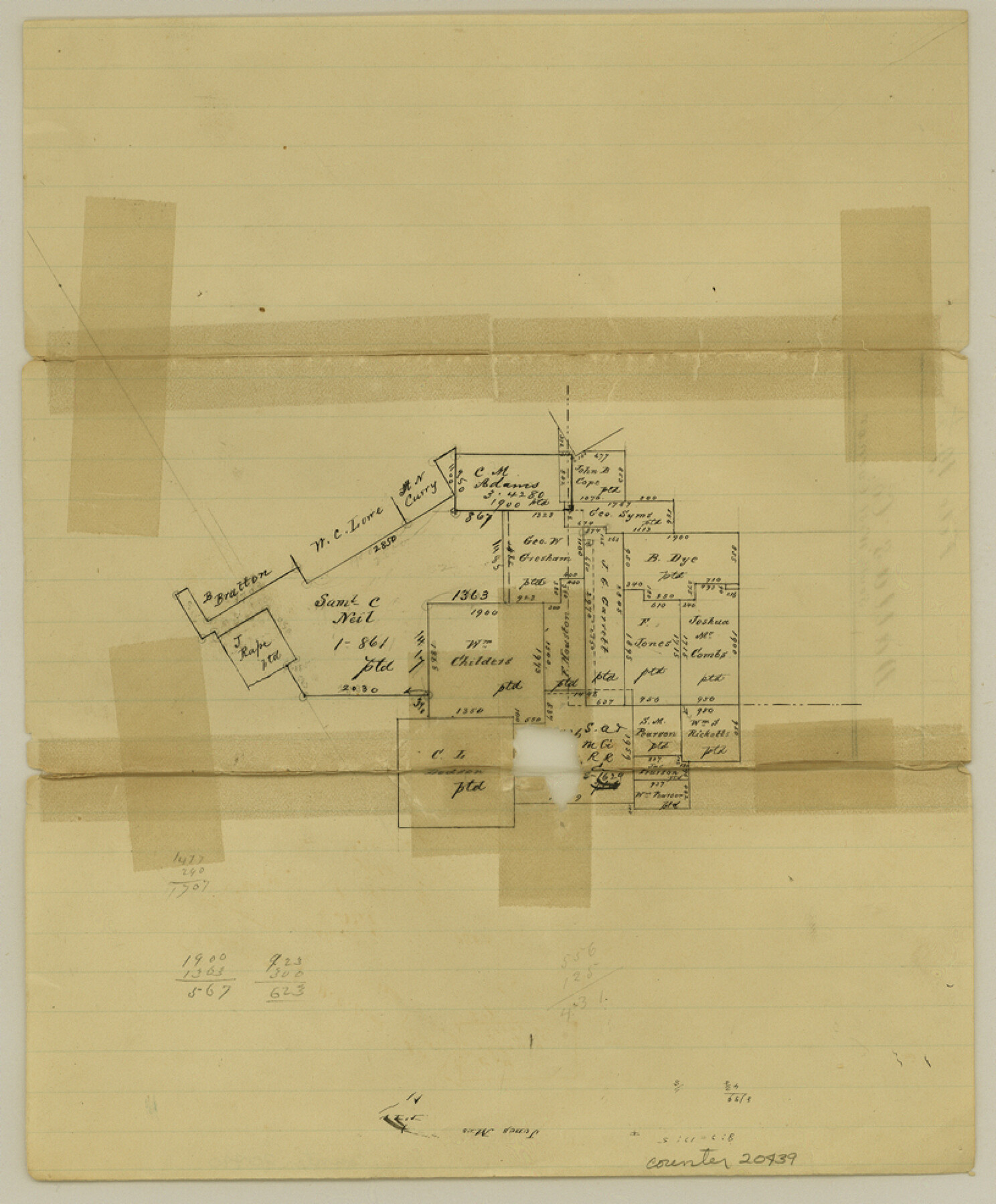 20439, Dallas County Sketch File 19 1/2, General Map Collection