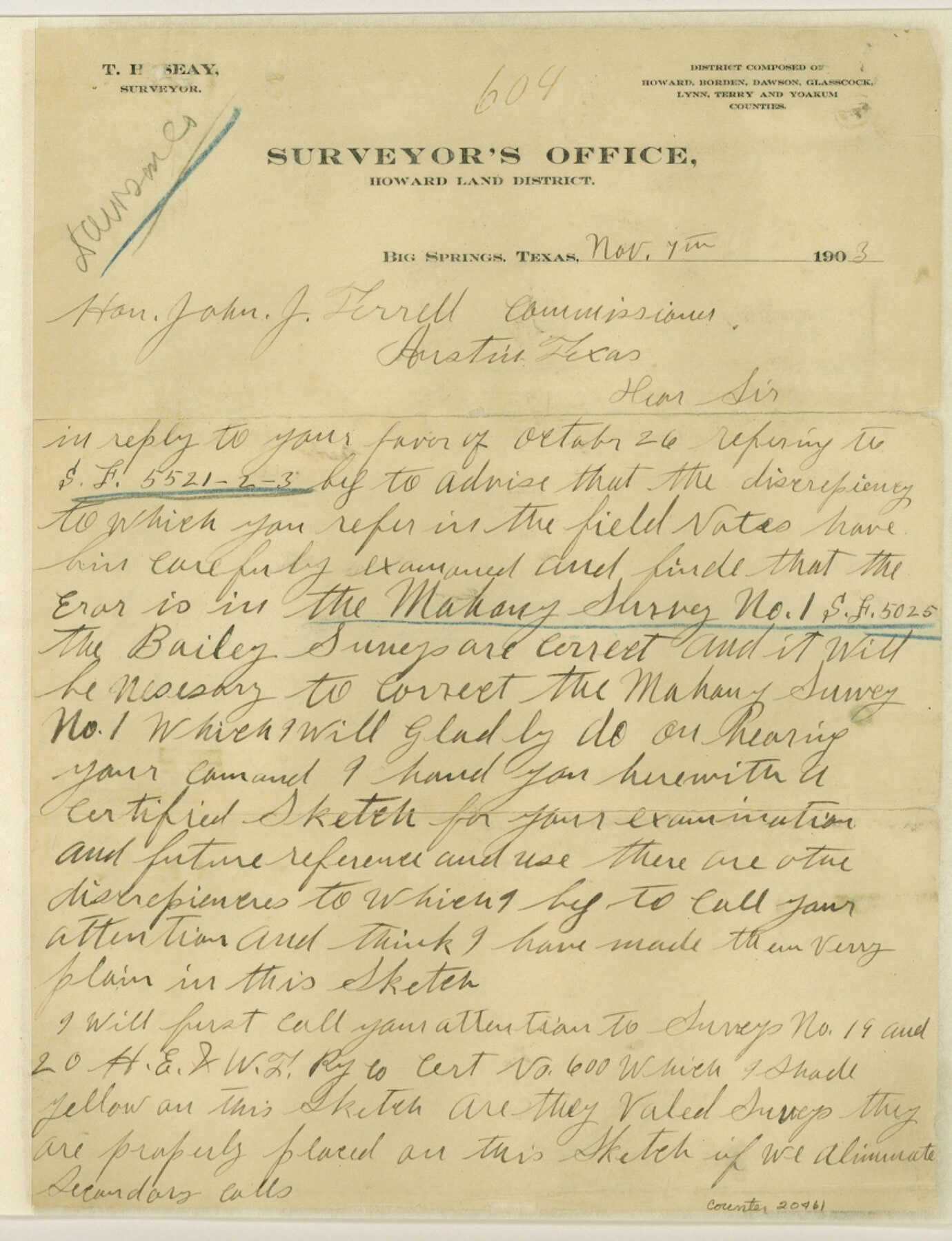 20461, Dawson County Sketch File A, General Map Collection