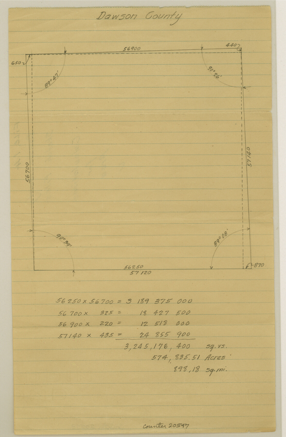 20547, Dawson County Sketch File 14, General Map Collection