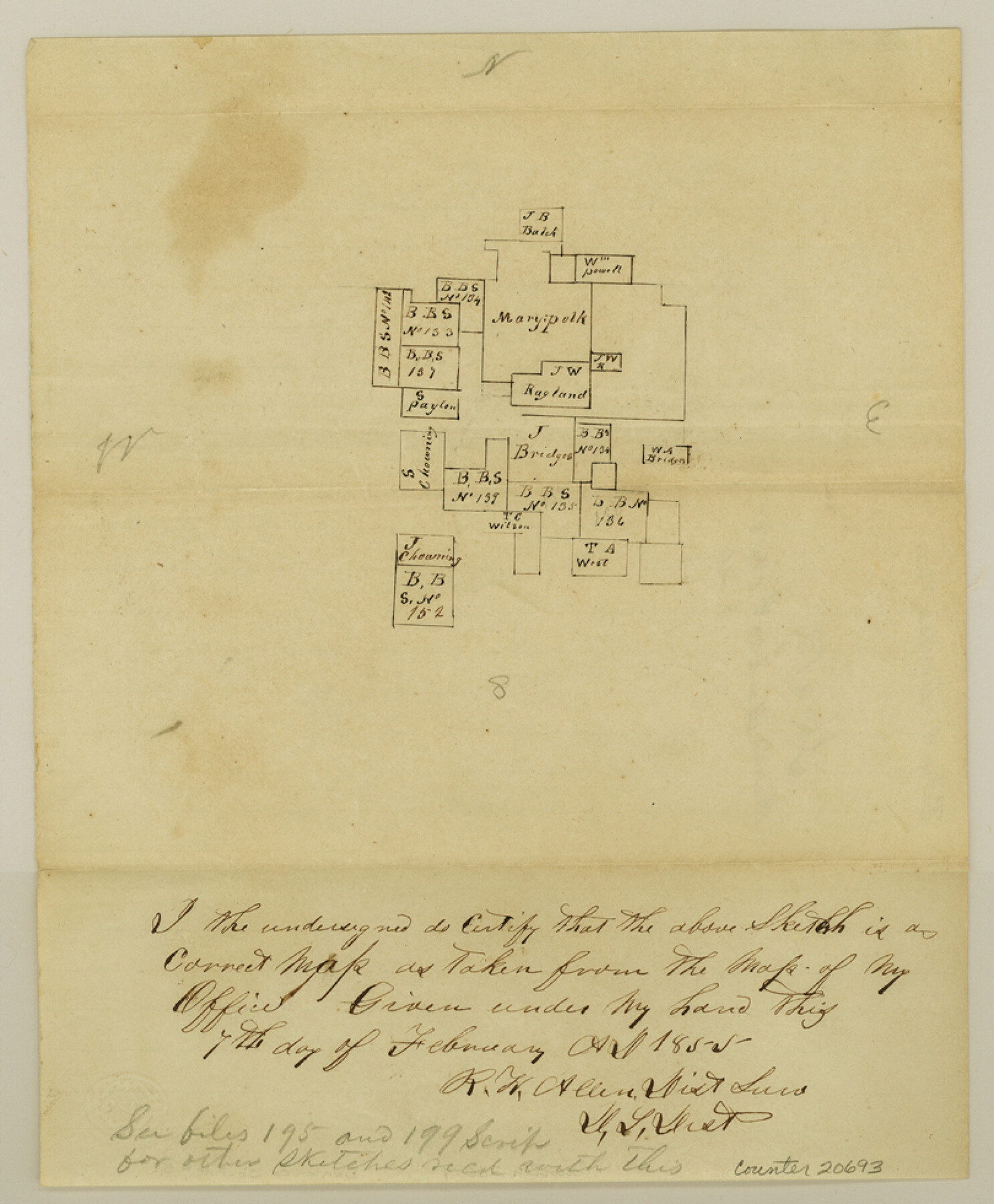 20693, Denton County Sketch File 5, General Map Collection