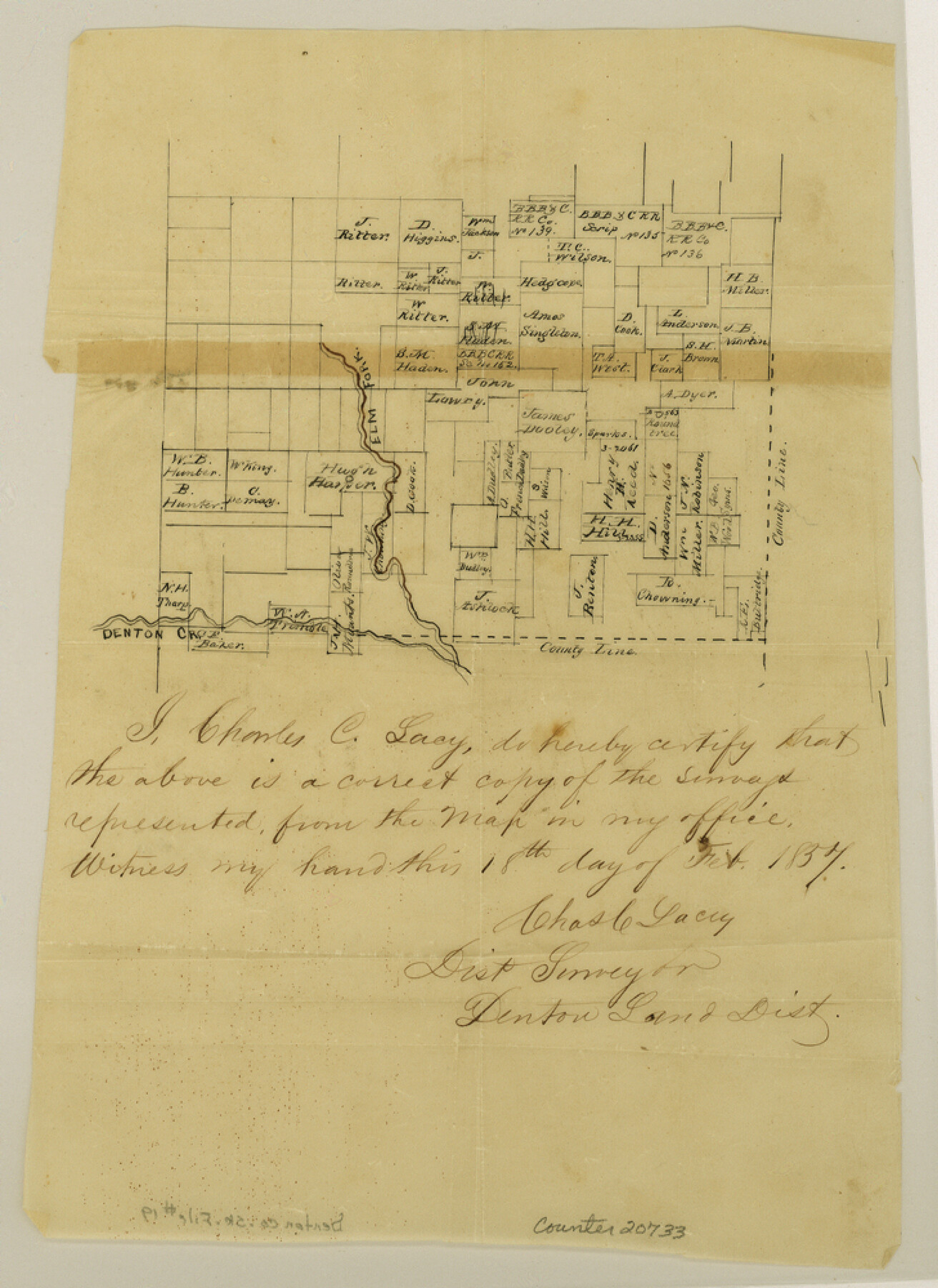20733, Denton County Sketch File 19, General Map Collection