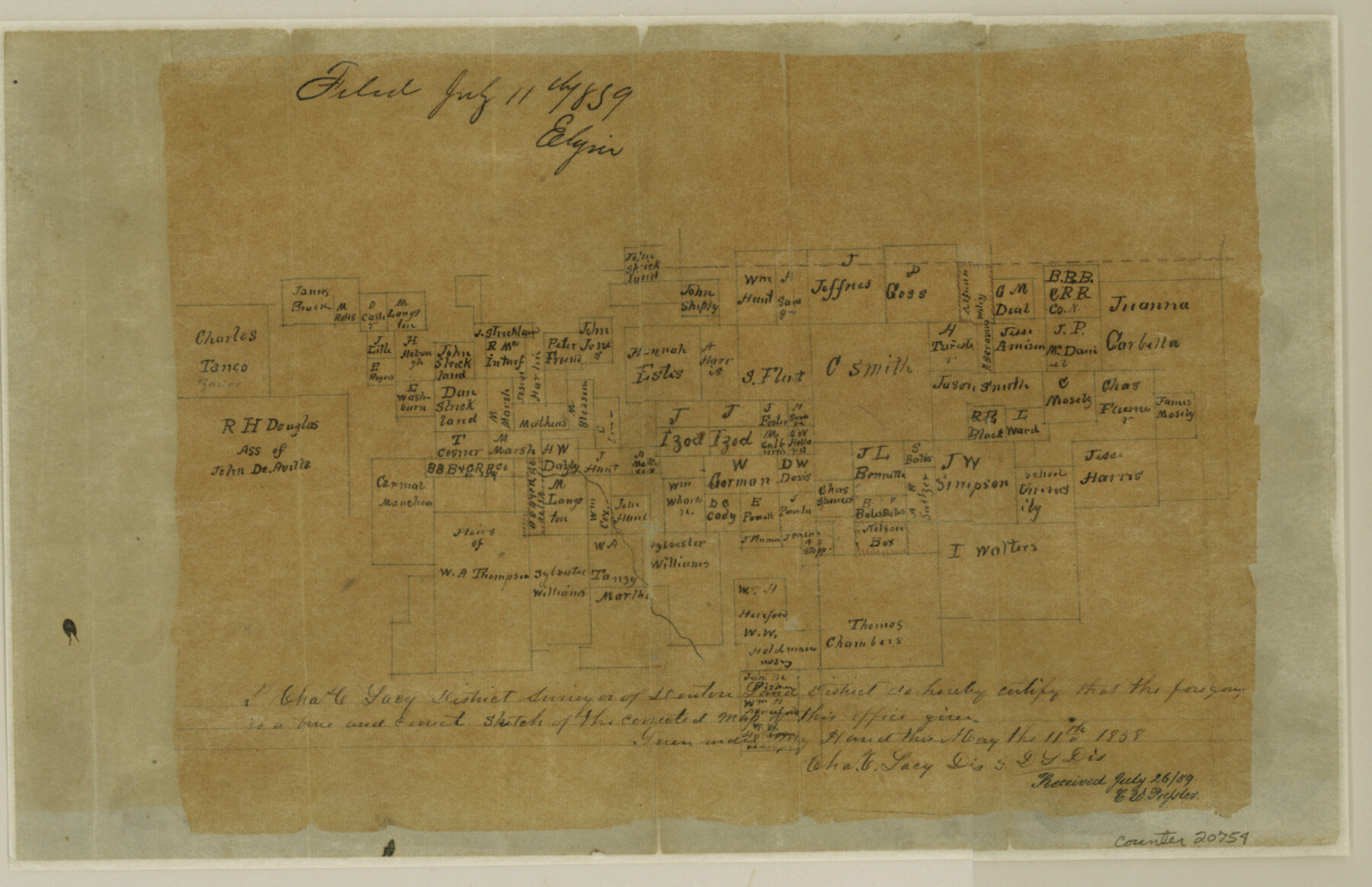 20754, Denton County Sketch File 27, General Map Collection