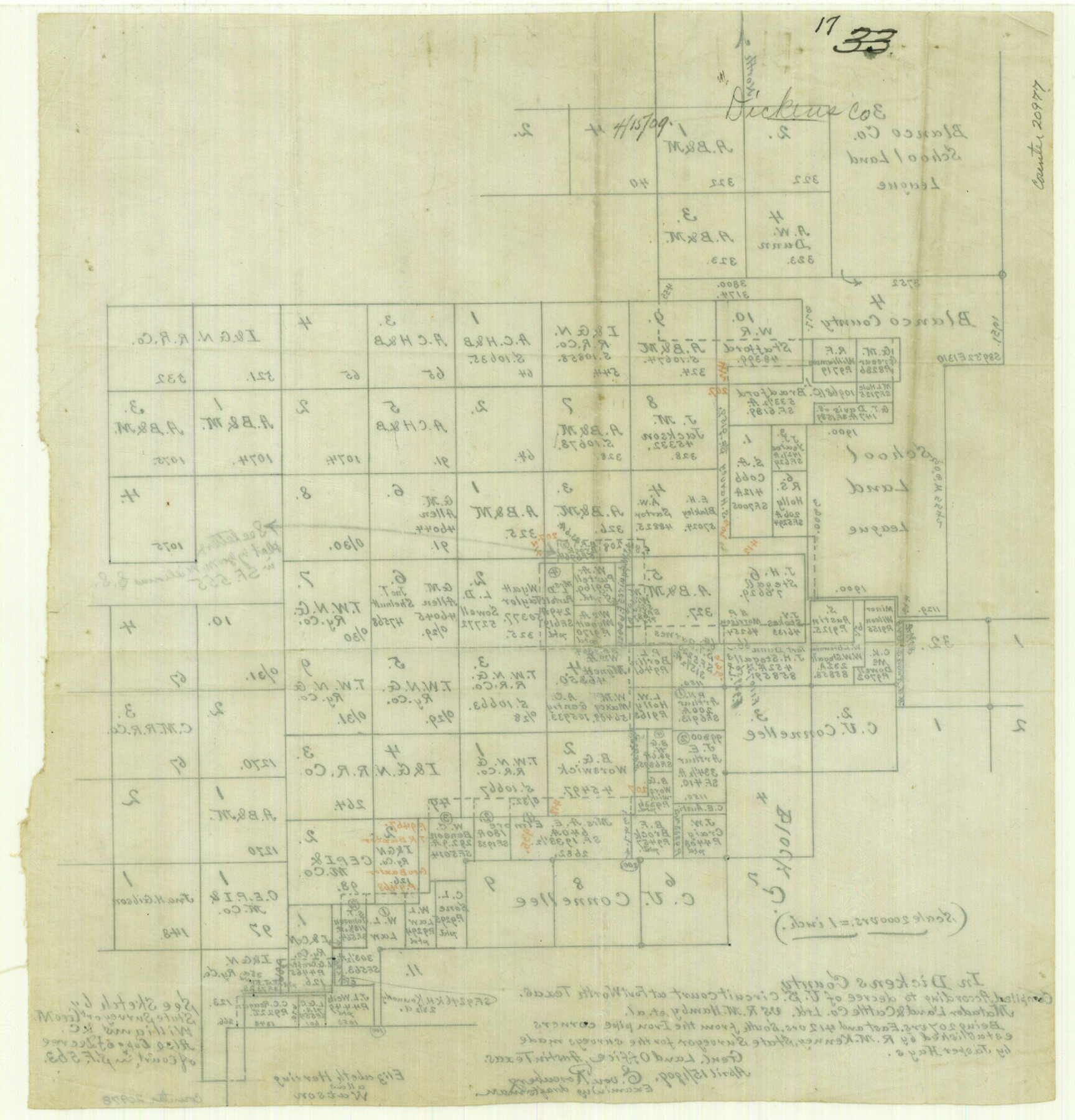 20977, Dickens County Sketch File 17, General Map Collection