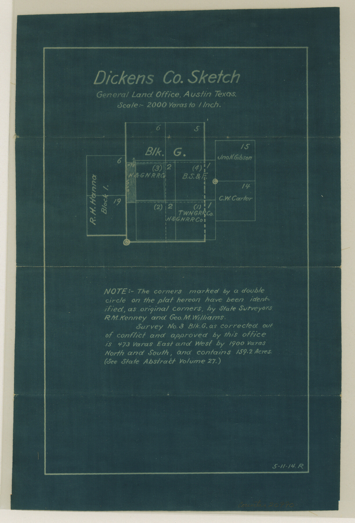 20990, Dickens County Sketch File 23, General Map Collection