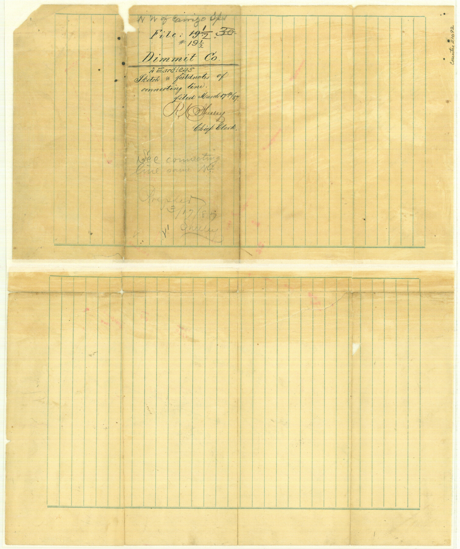 21092, Dimmit County Sketch File 19 1/2, General Map Collection