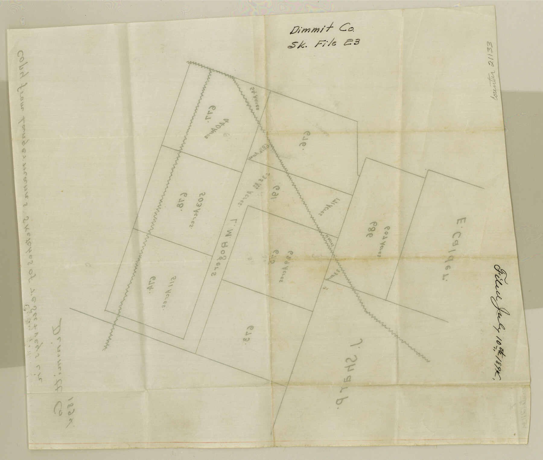 21133, Dimmit County Sketch File 23, General Map Collection