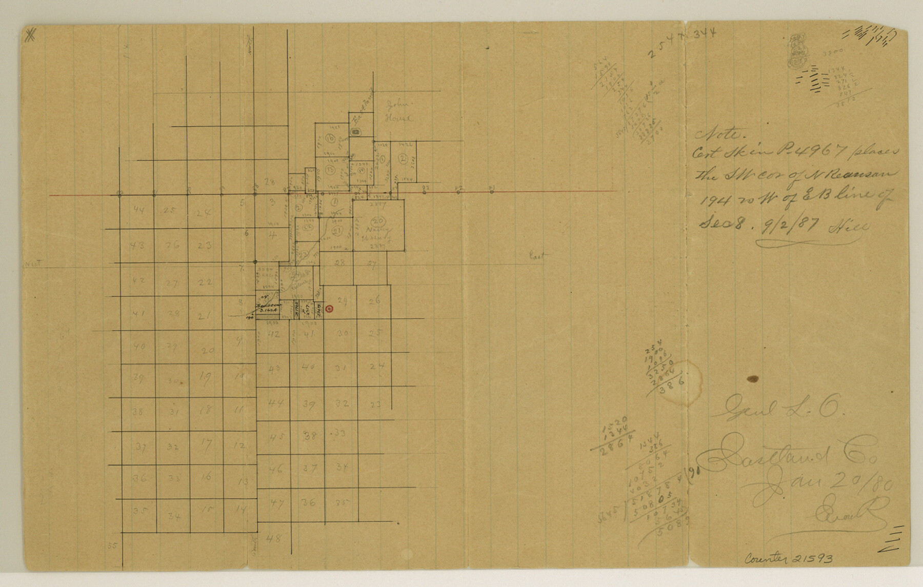 21593, Eastland County Sketch File 13, General Map Collection