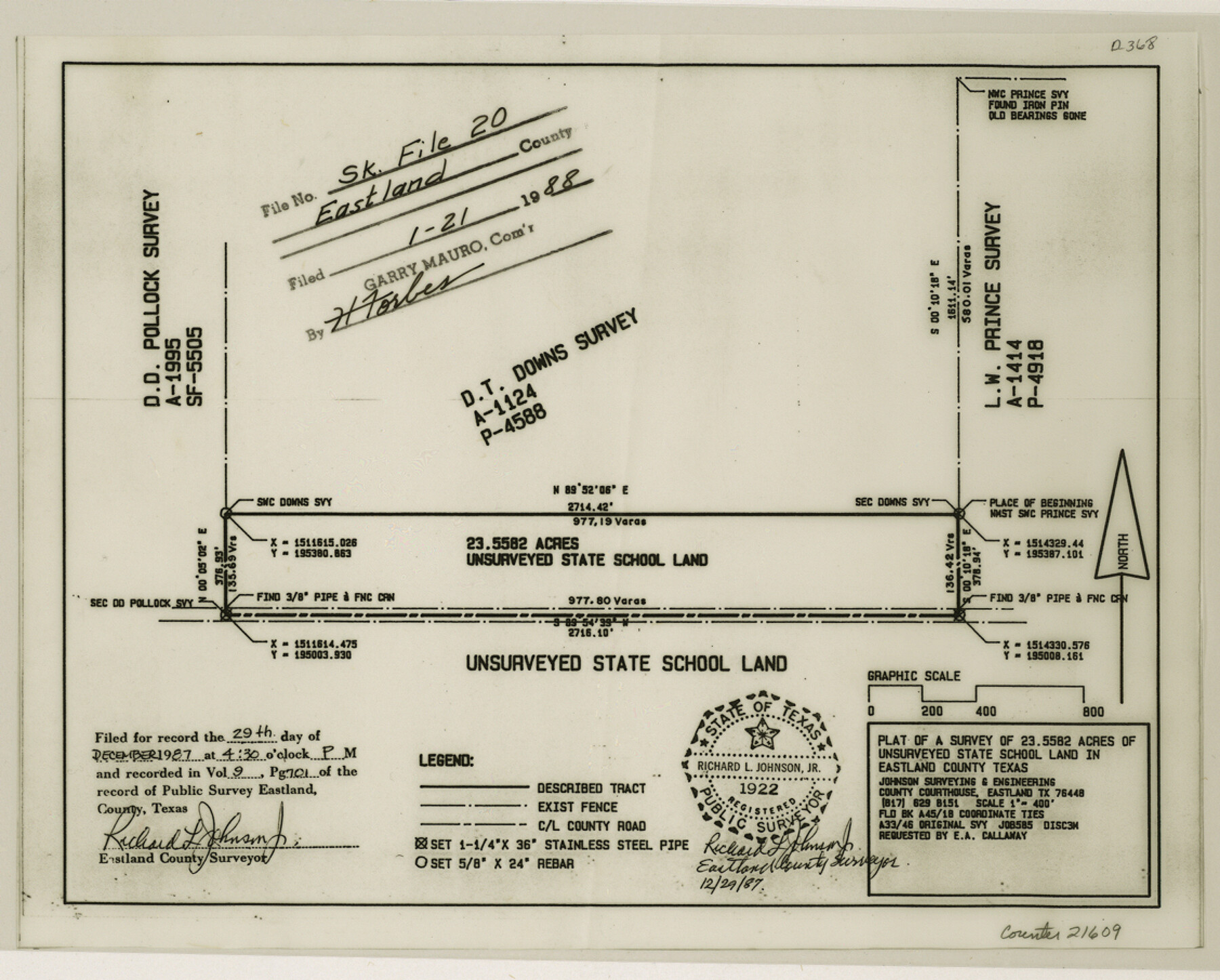 21609, Eastland County Sketch File 20, General Map Collection