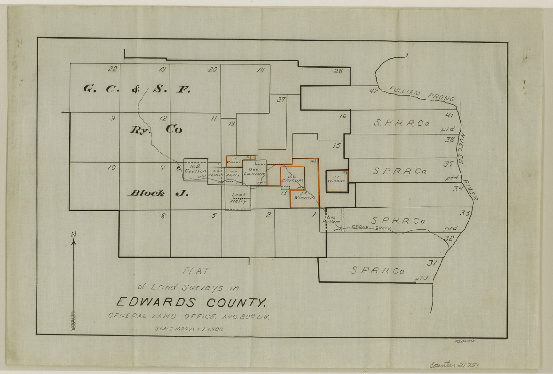 21751, Edwards County Sketch File 24, General Map Collection