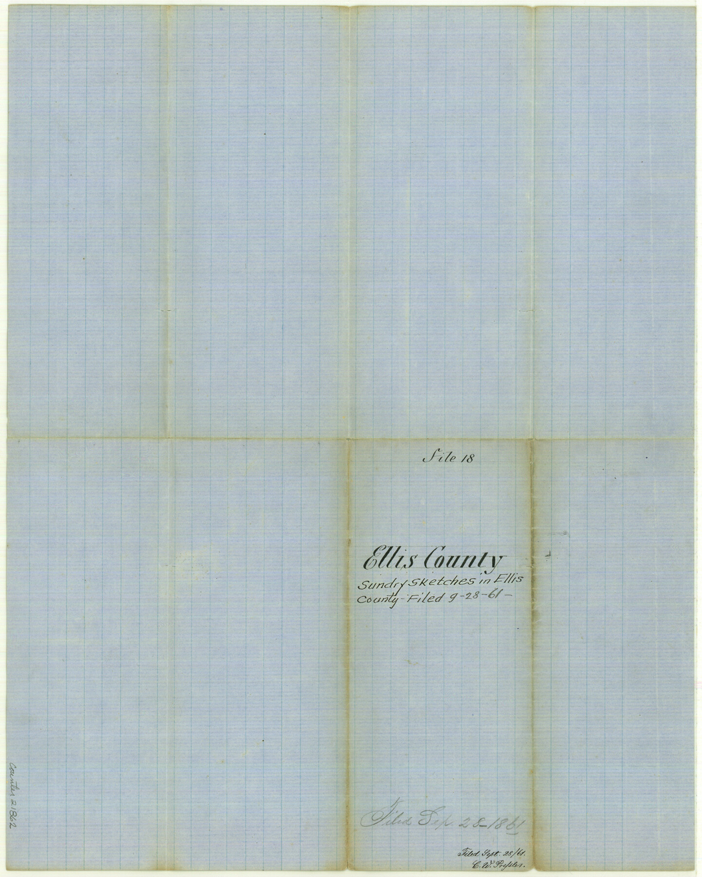 21862, Ellis County Sketch File 18, General Map Collection