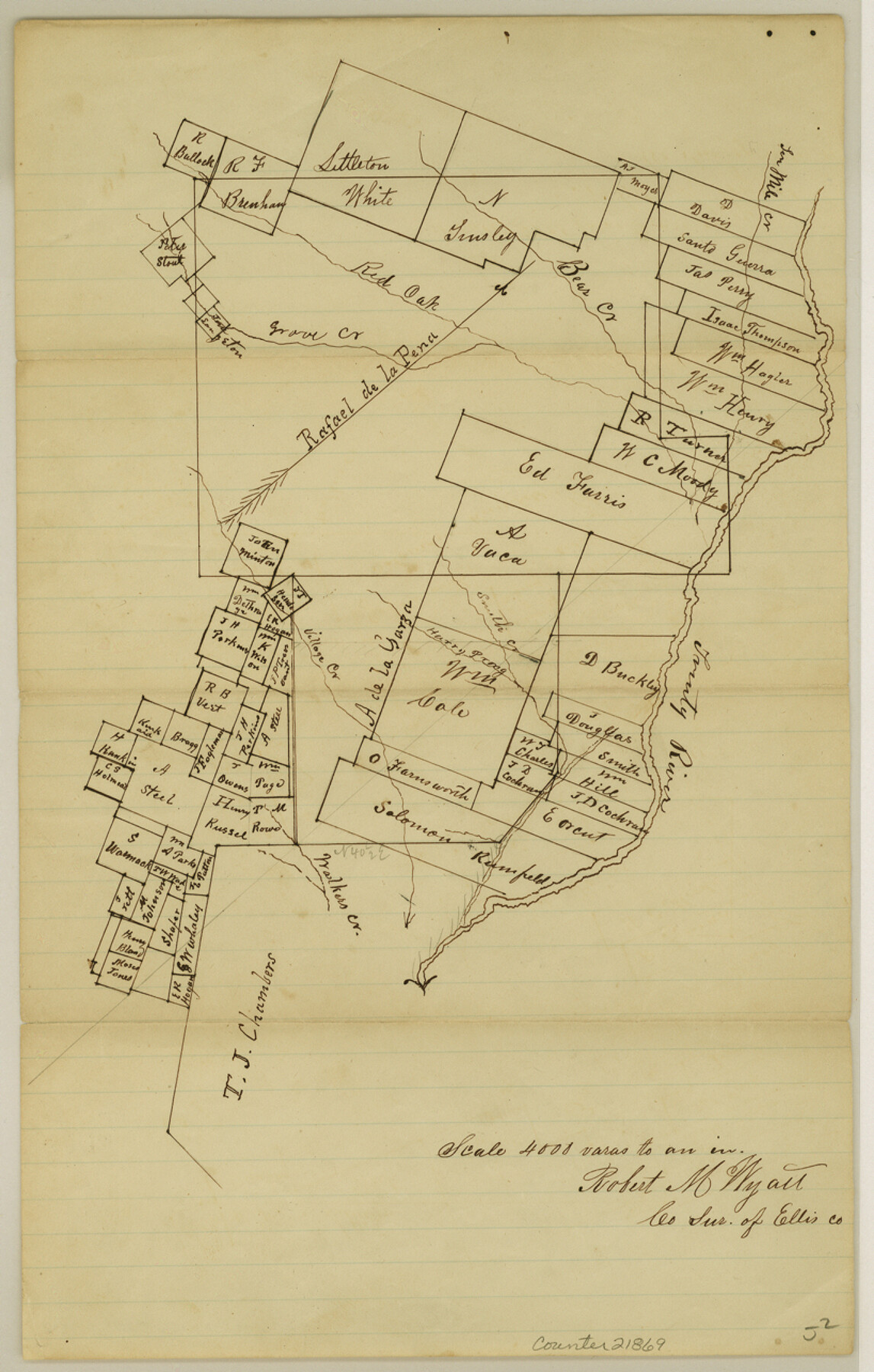 21869, Ellis County Sketch File 20, General Map Collection