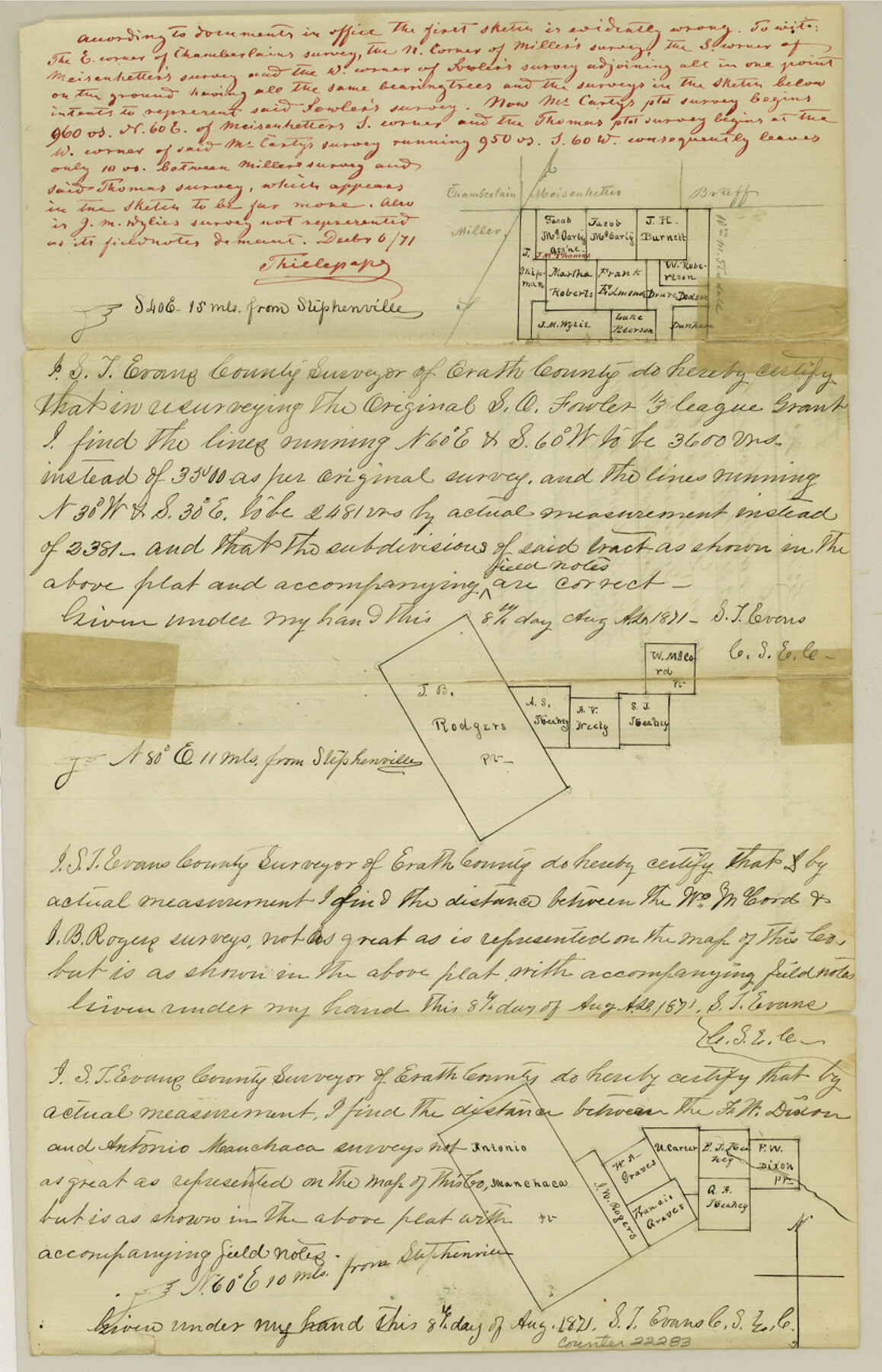 22283, Erath County Sketch File 12a, General Map Collection