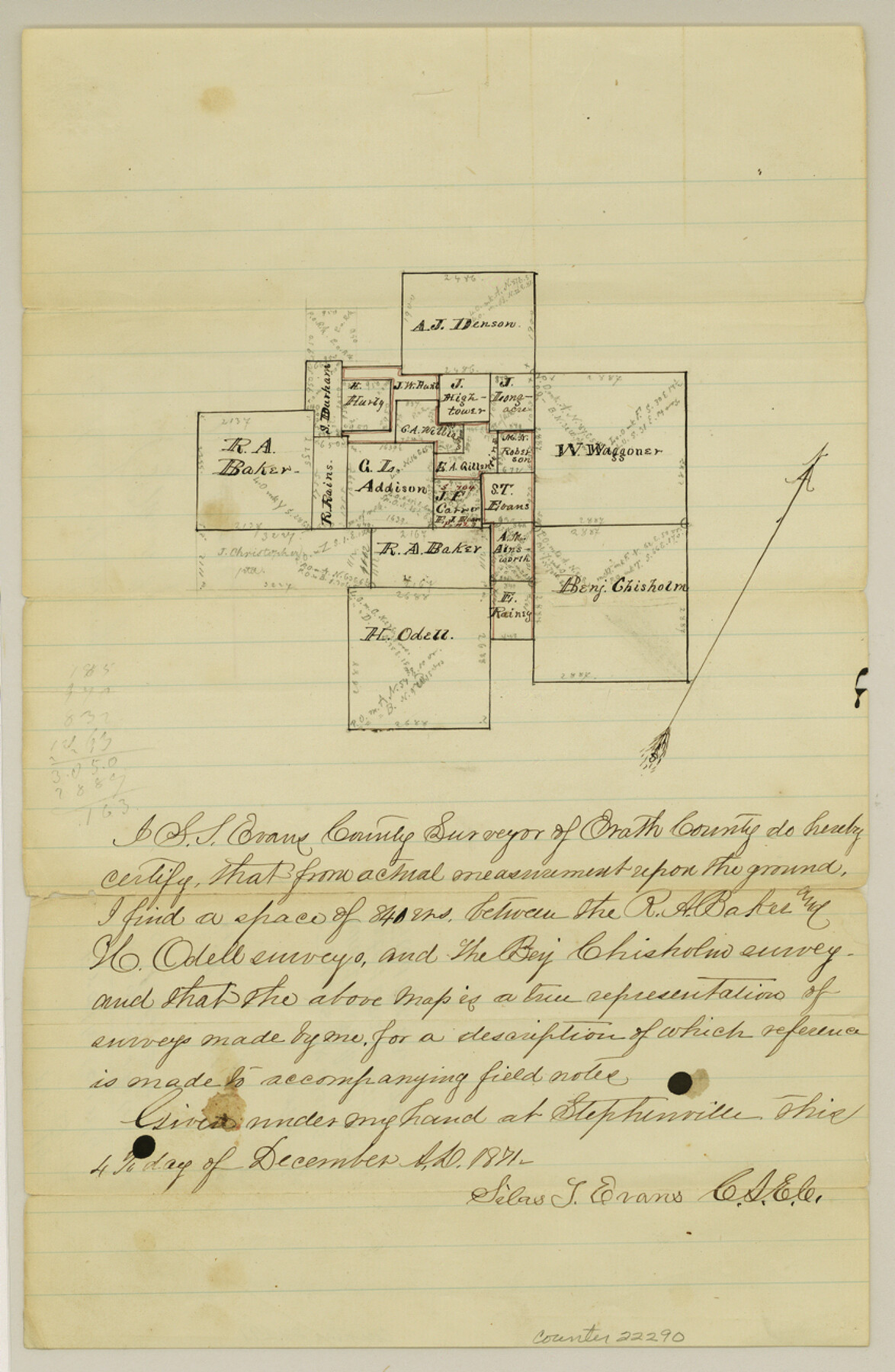 22290, Erath County Sketch File 14, General Map Collection