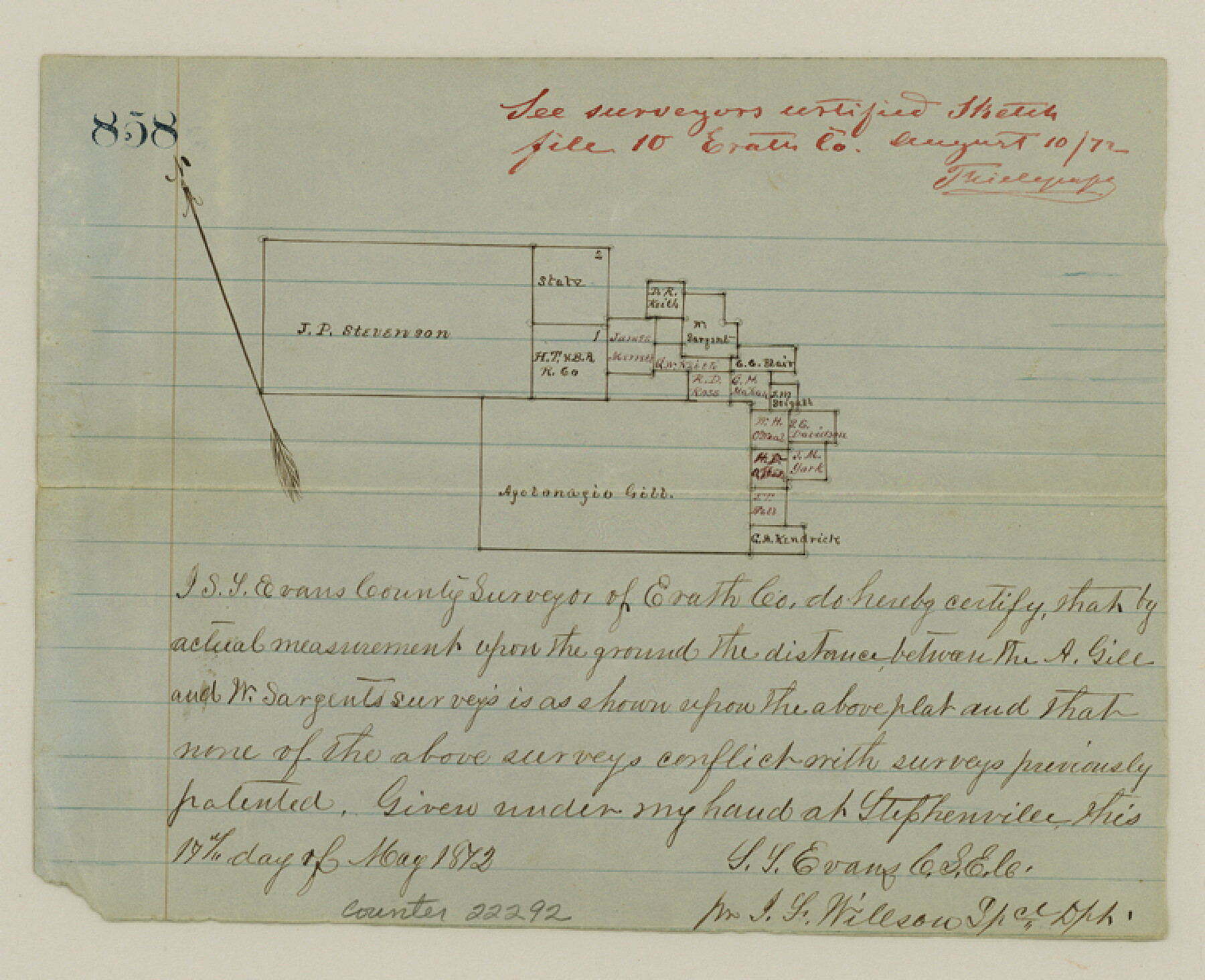 22292, Erath County Sketch File 15, General Map Collection