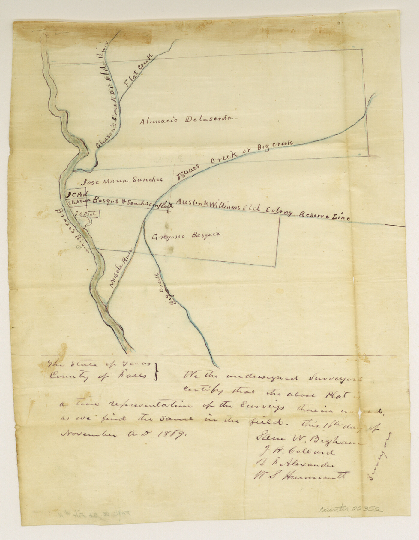 22352, Falls County Sketch File 11, General Map Collection