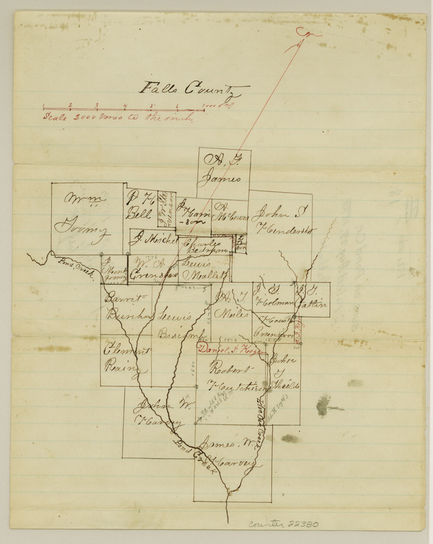 22380, Falls County Sketch File 18, General Map Collection