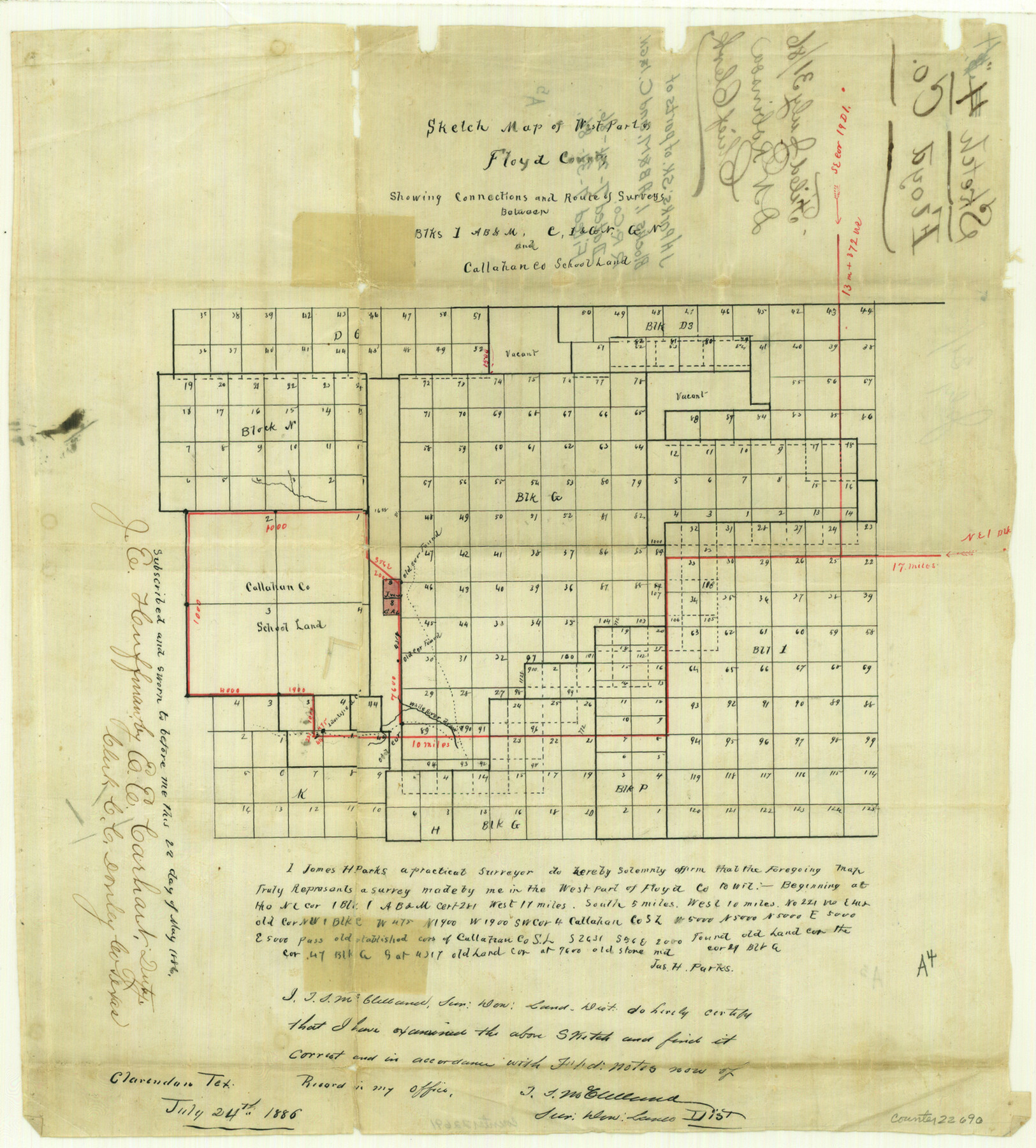 22690, Floyd County Sketch File 4, General Map Collection
