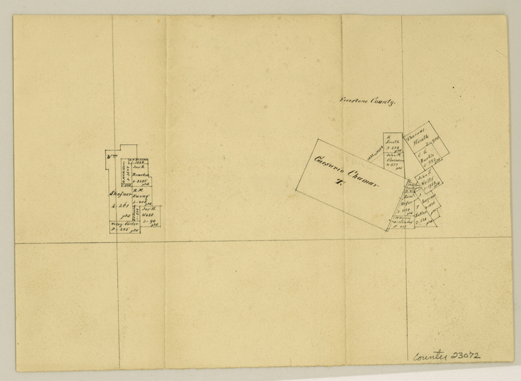23072, Freestone County Sketch File 16, General Map Collection