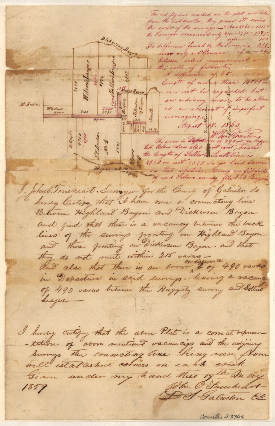 23364, Galveston County Sketch File 7, General Map Collection