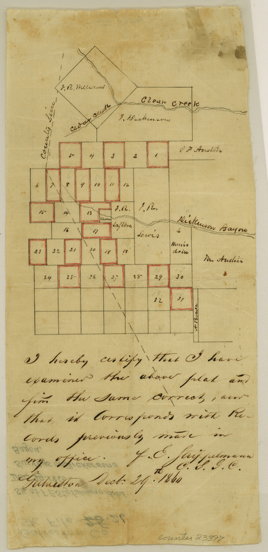 23397, Galveston County Sketch File 26, General Map Collection