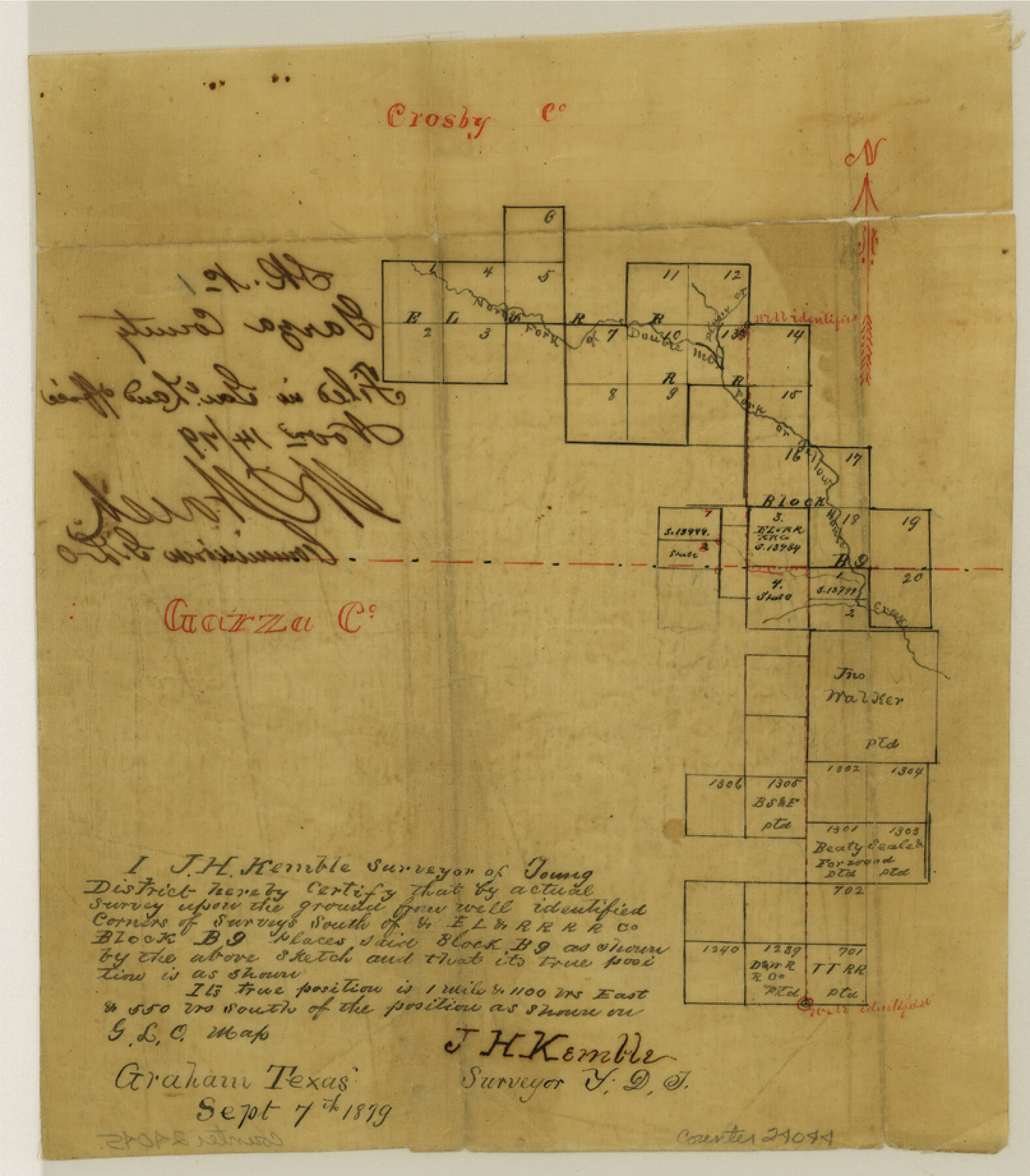 24044, Garza County Sketch File 1, General Map Collection