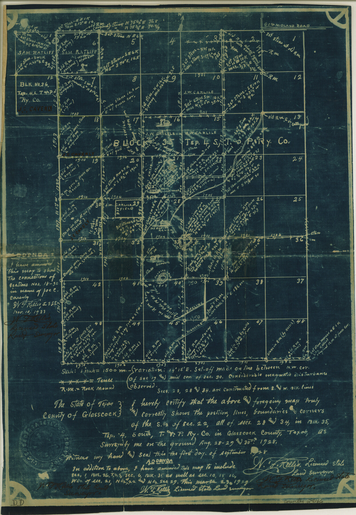 24166, Glasscock County Sketch File 7, General Map Collection