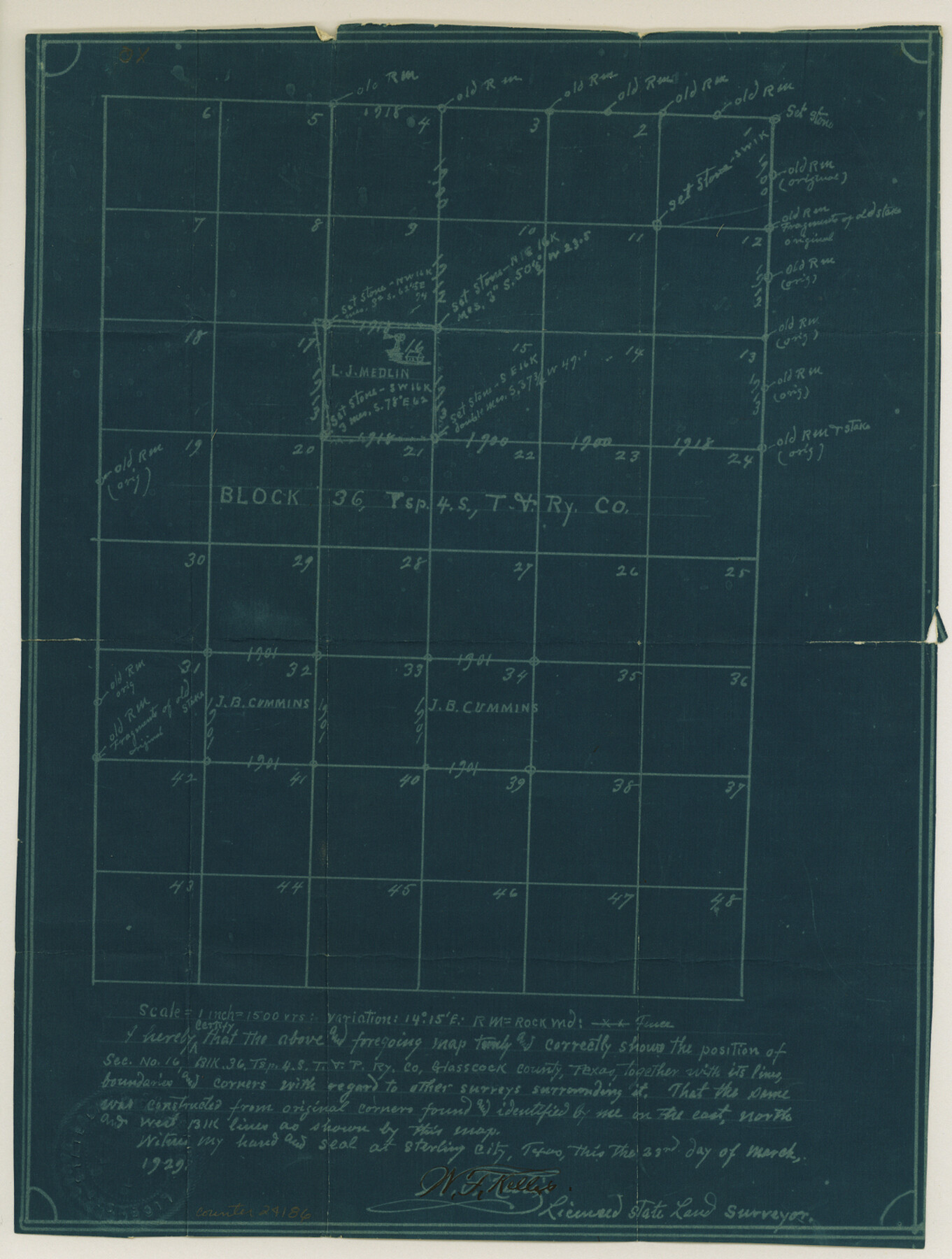 24186, Glasscock County Sketch File 16, General Map Collection