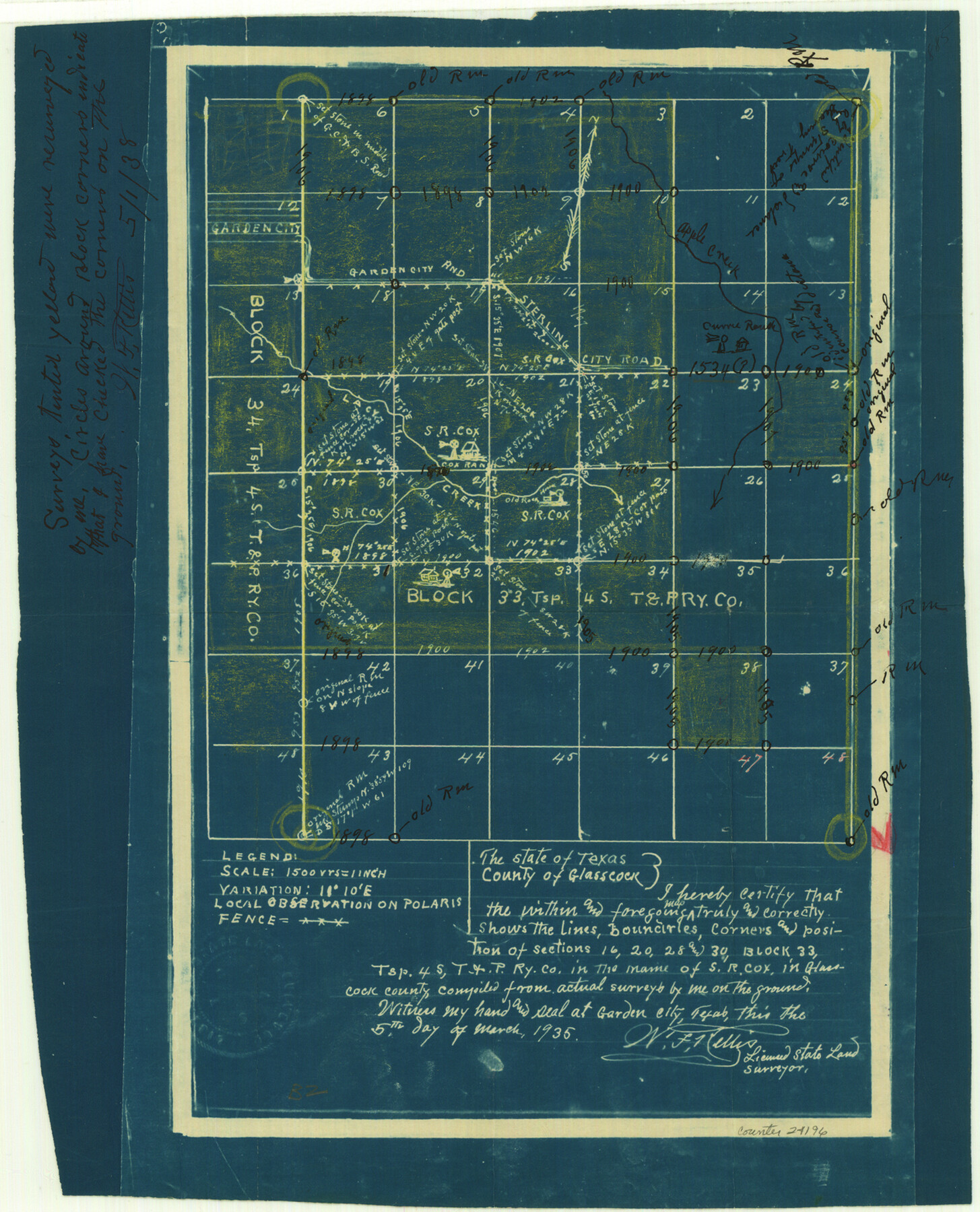 24196, Glasscock County Sketch File 20, General Map Collection