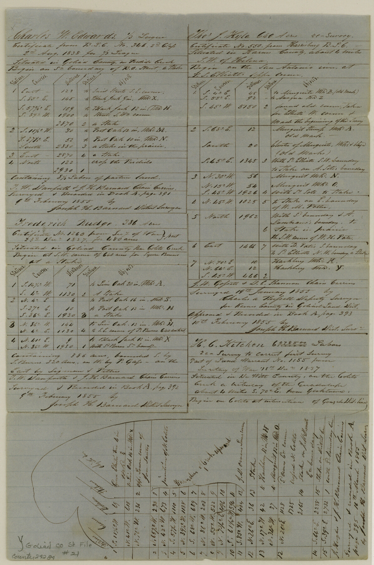 24284, Goliad County Sketch File 21, General Map Collection