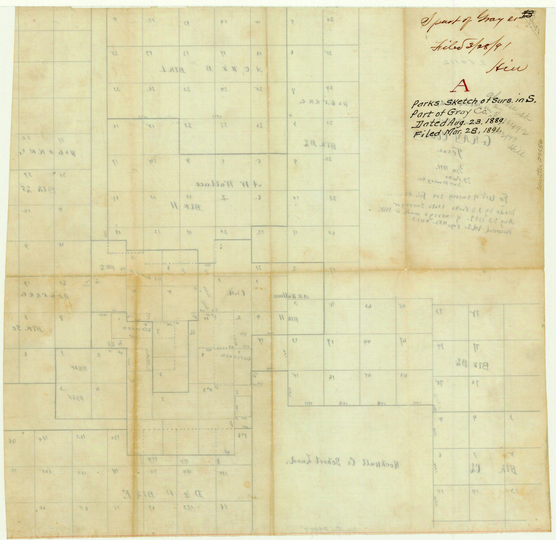24456, Gray County Sketch File A, General Map Collection