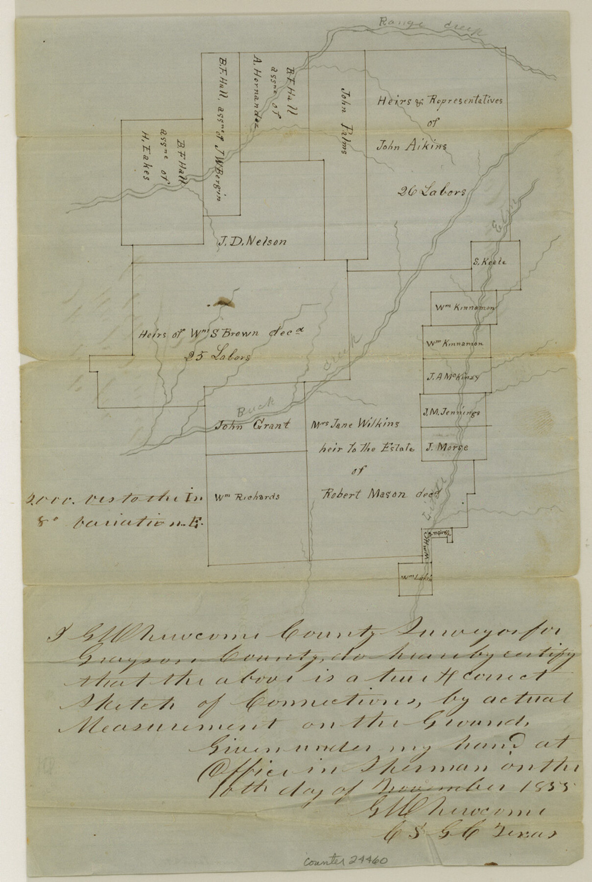 24460, Grayson County Sketch File 3, General Map Collection